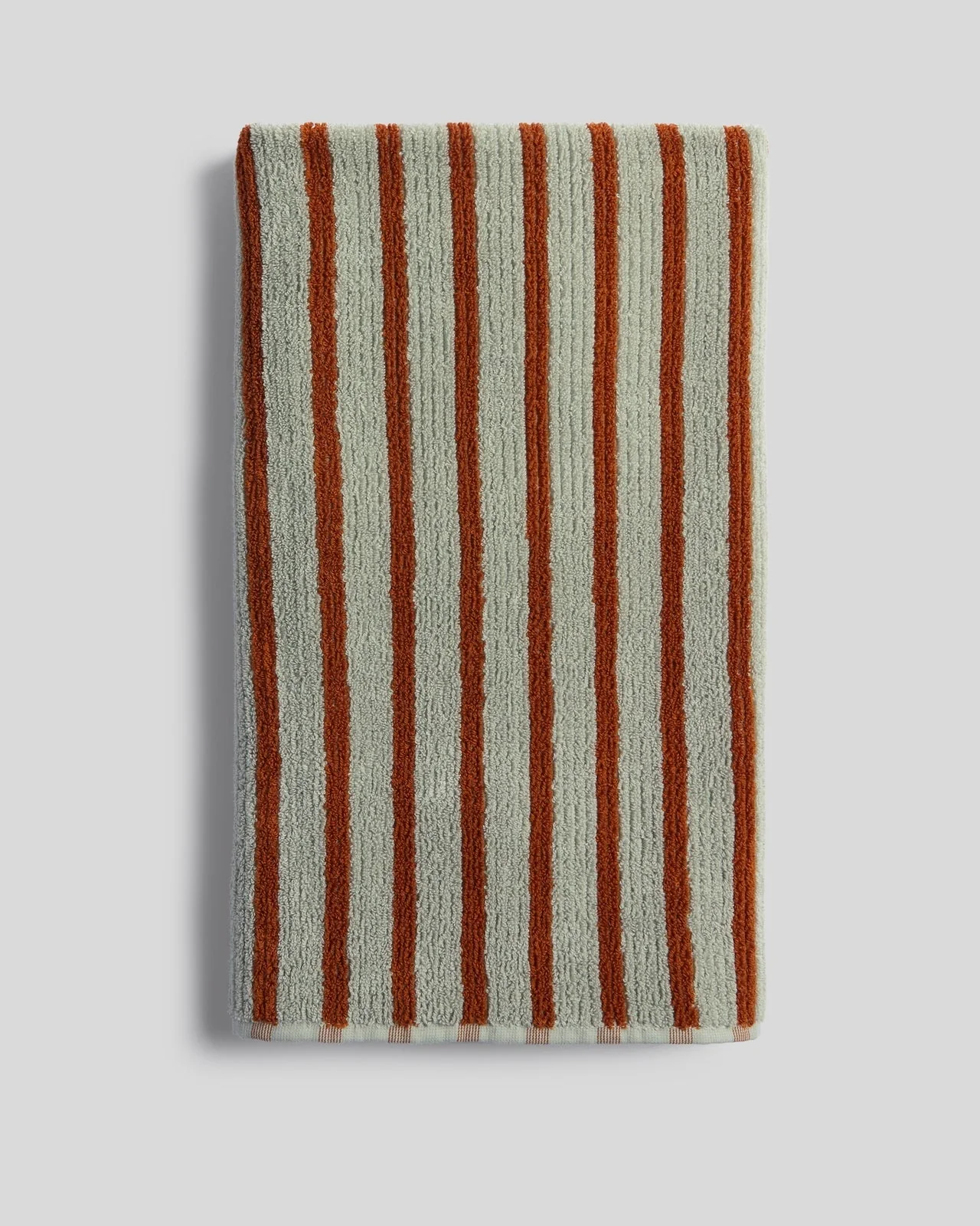 Organic Resort Stripe Towels (Sage with Russet) - Image 7