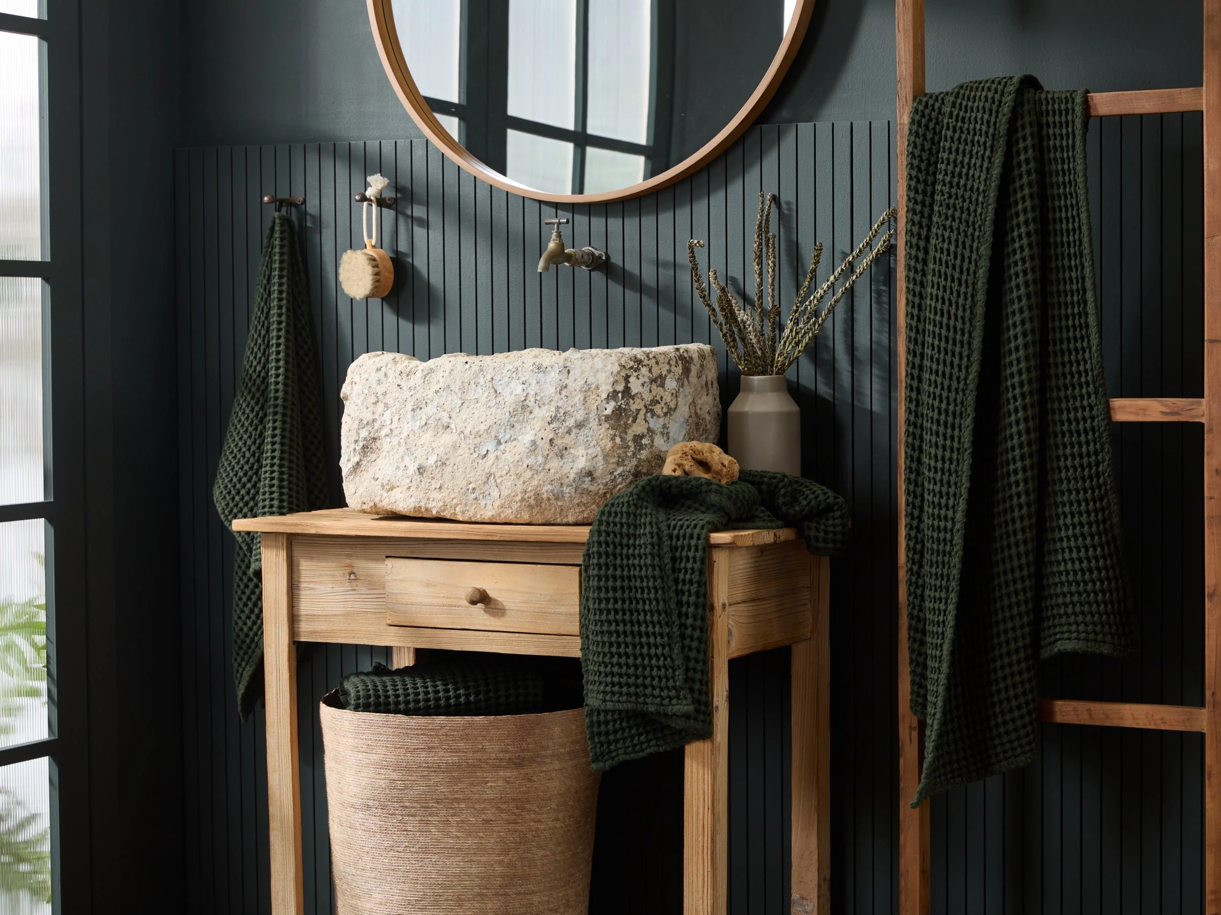 2+2 Waffle Bath Bundle - Evergreen - Image 2