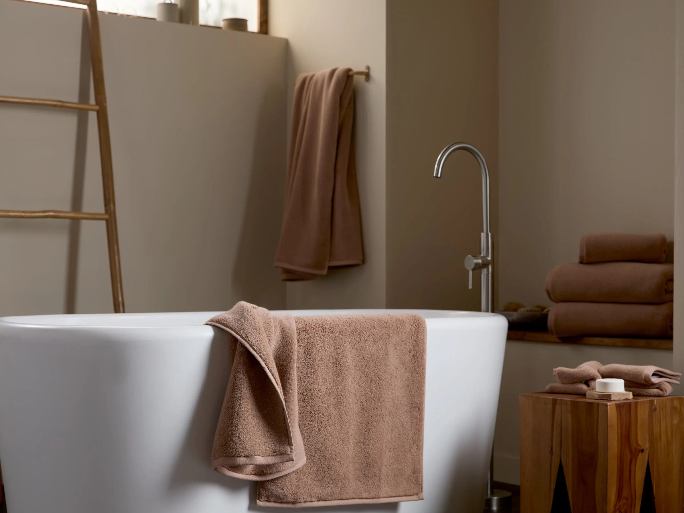 4+4 Organic Plush Bath Bundle - Adobe - Image 2