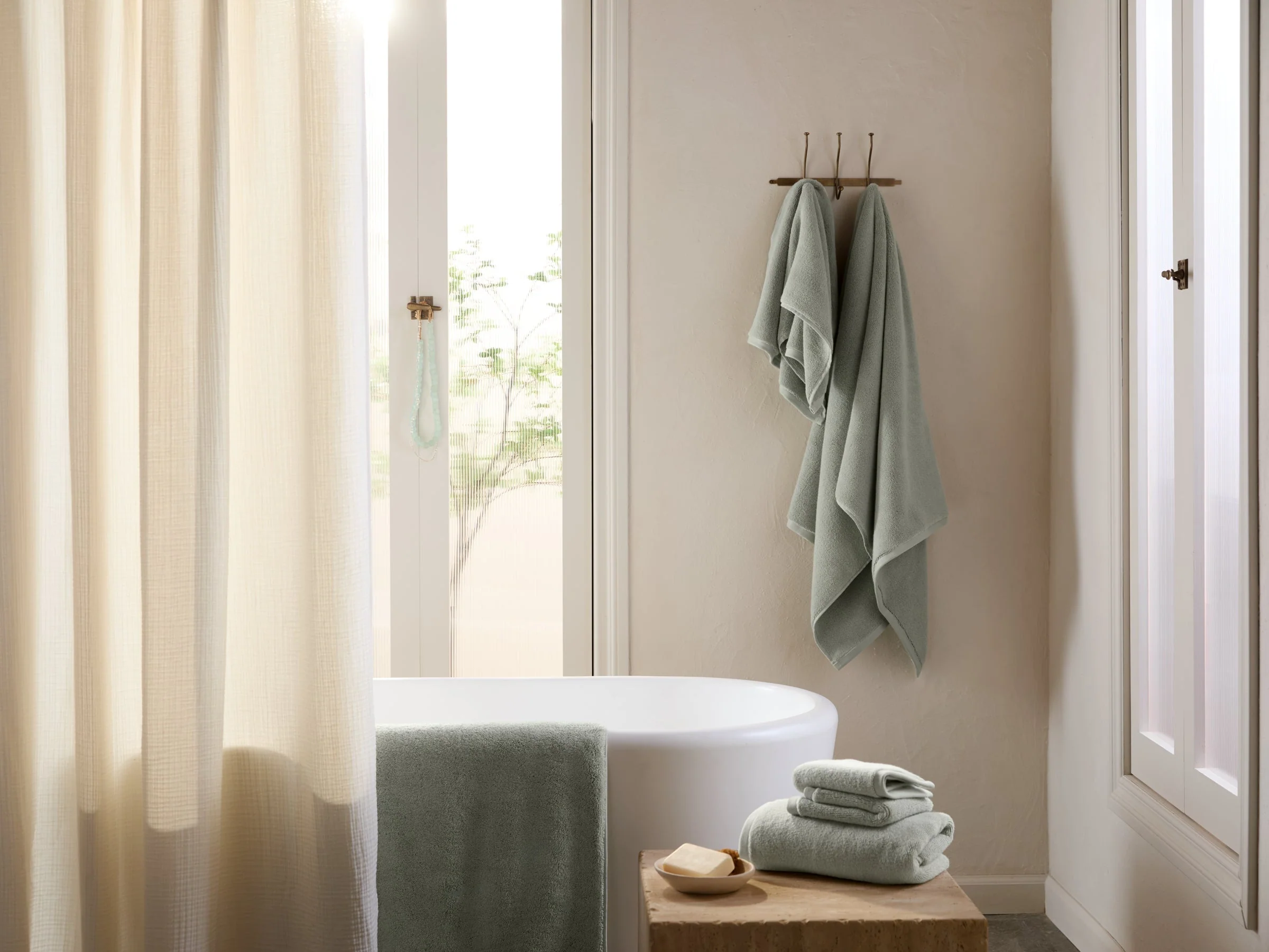 4+4 Organic Plush Bath Bundle - Sage - Image 2