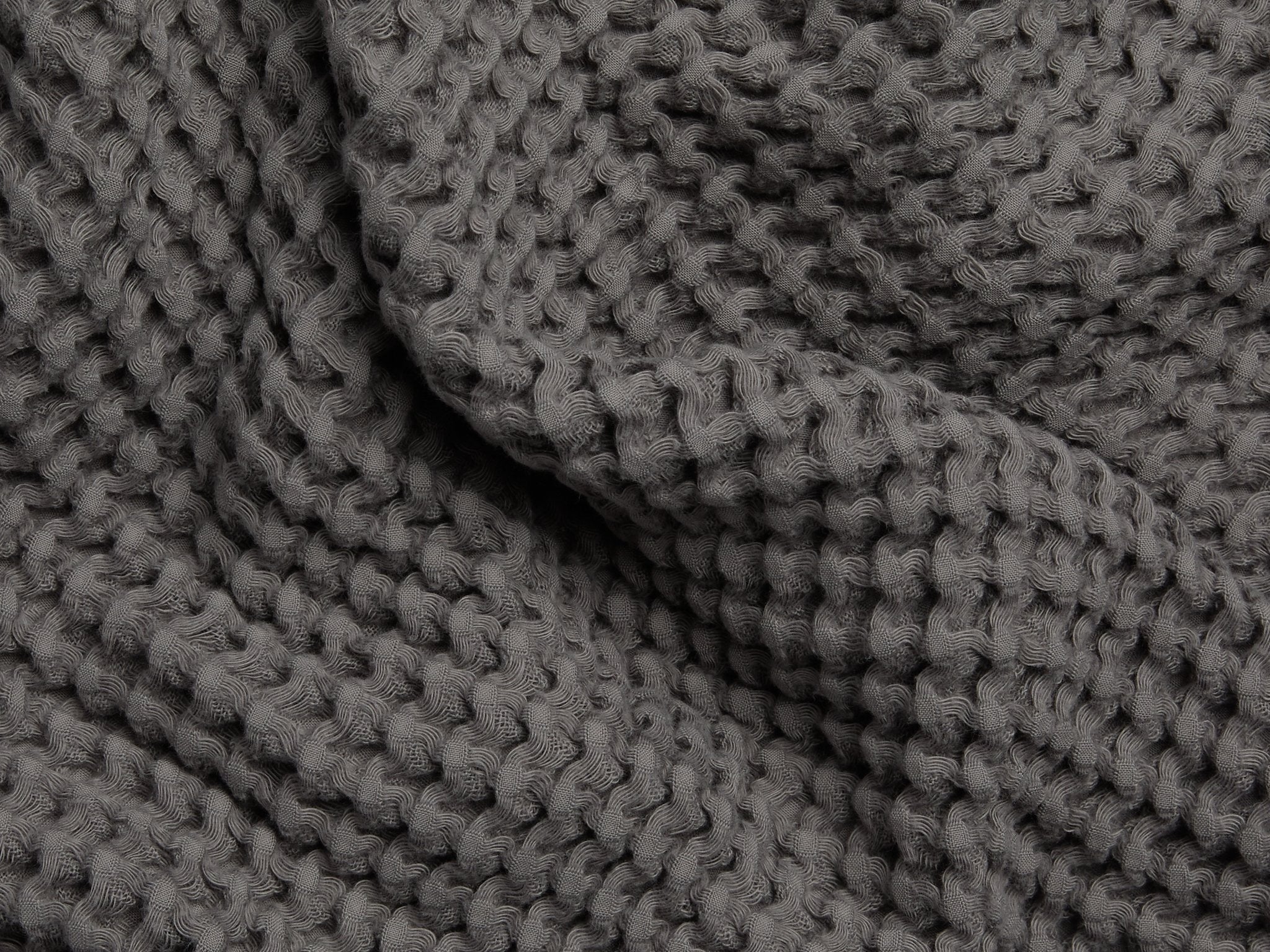 4+4 Waffle Bath Bundle - Charcoal - Image 3