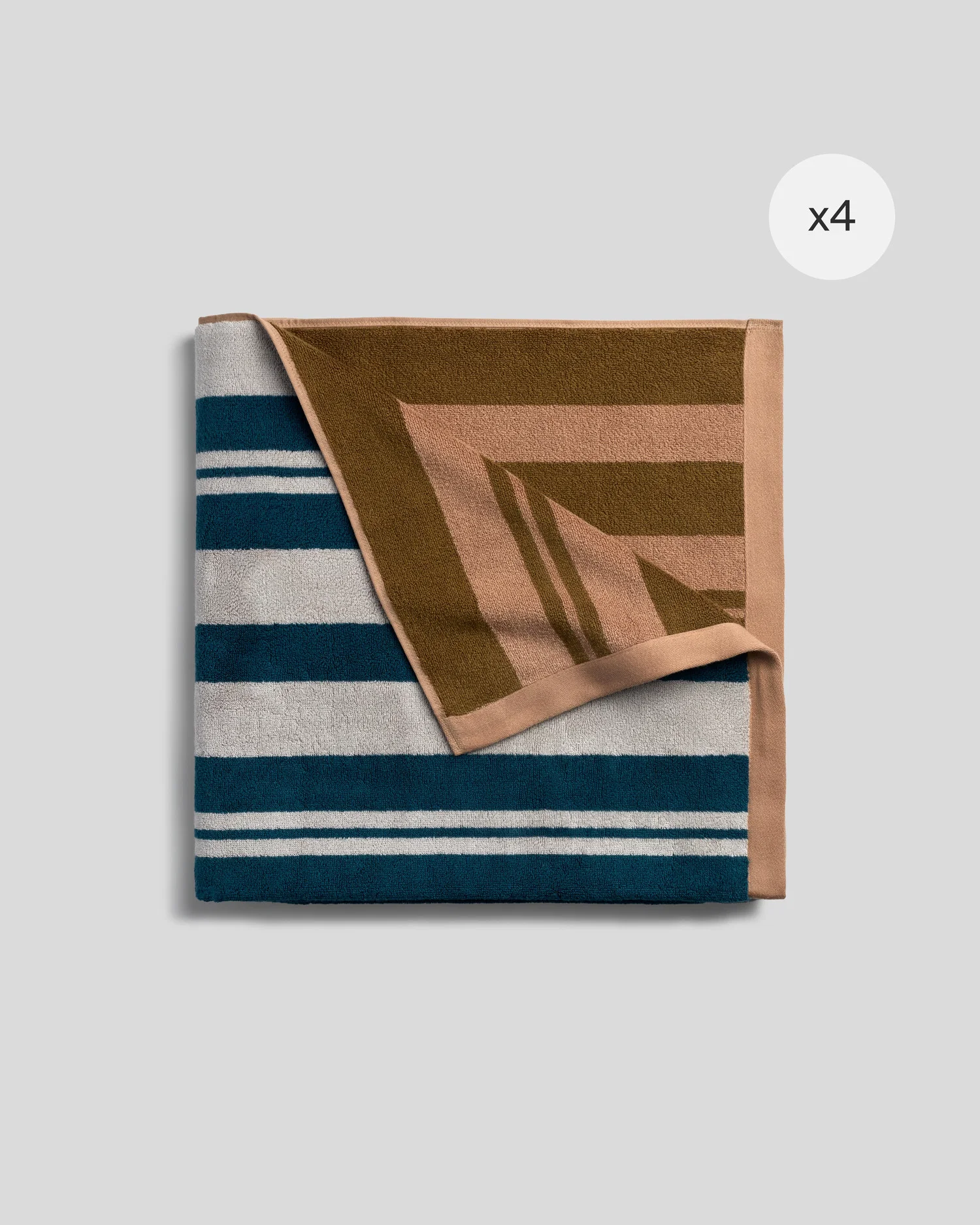 4x Casita Beach Towel Bundle - Dove and Peacock