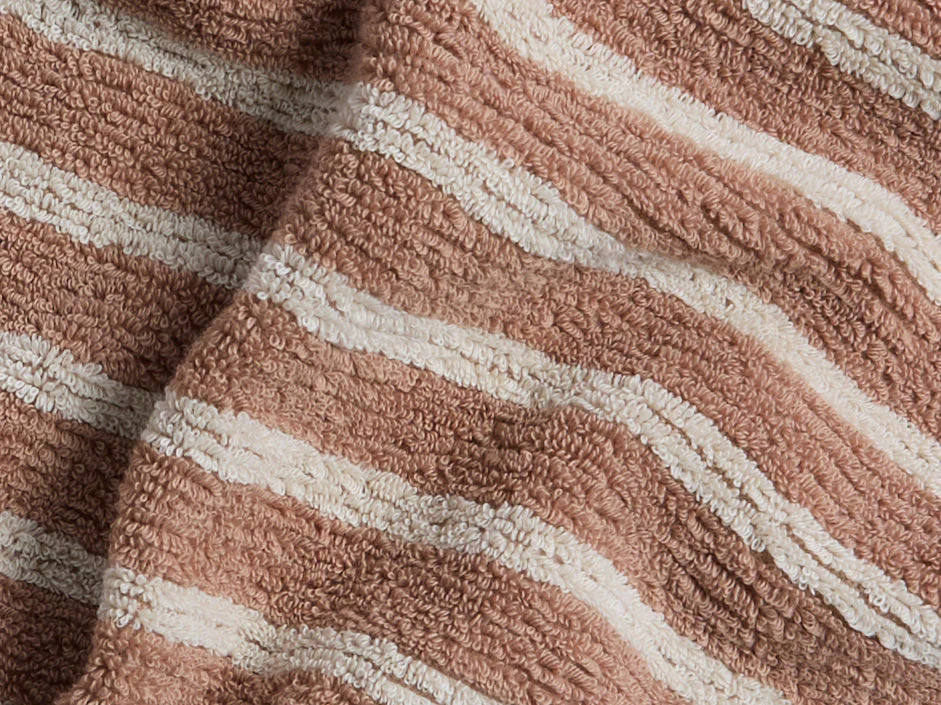 6+6 Organic Resort Stripe Bath Bundle -  Adobe with Butter - Image 3