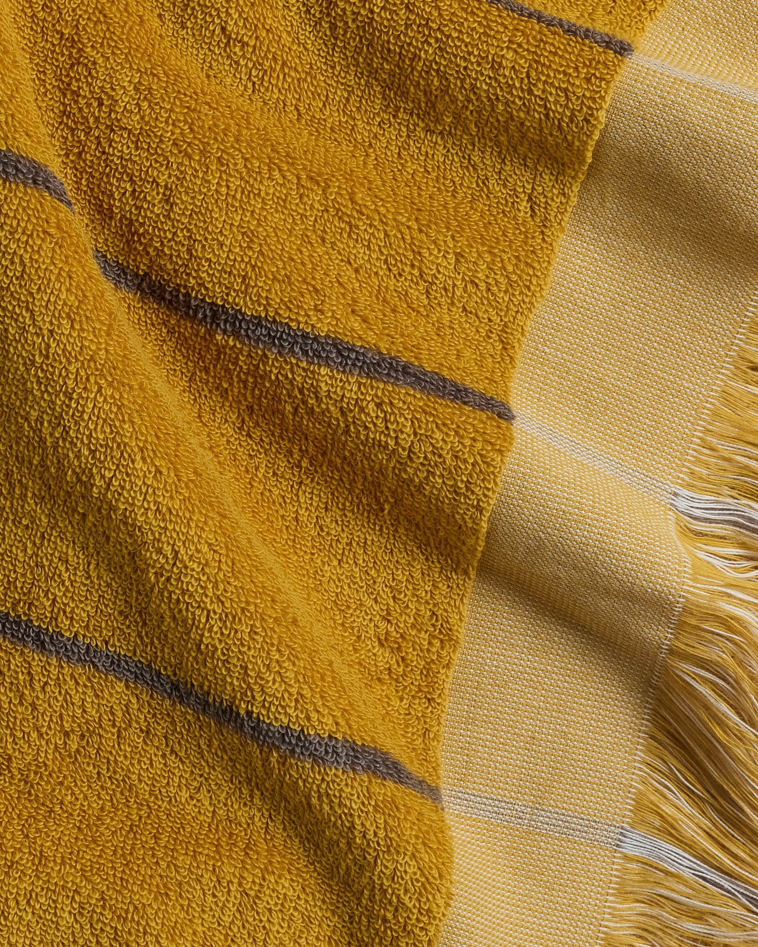 4x Bayside Beach Towel Bundle - Marigold with Warm Grey - Image 3