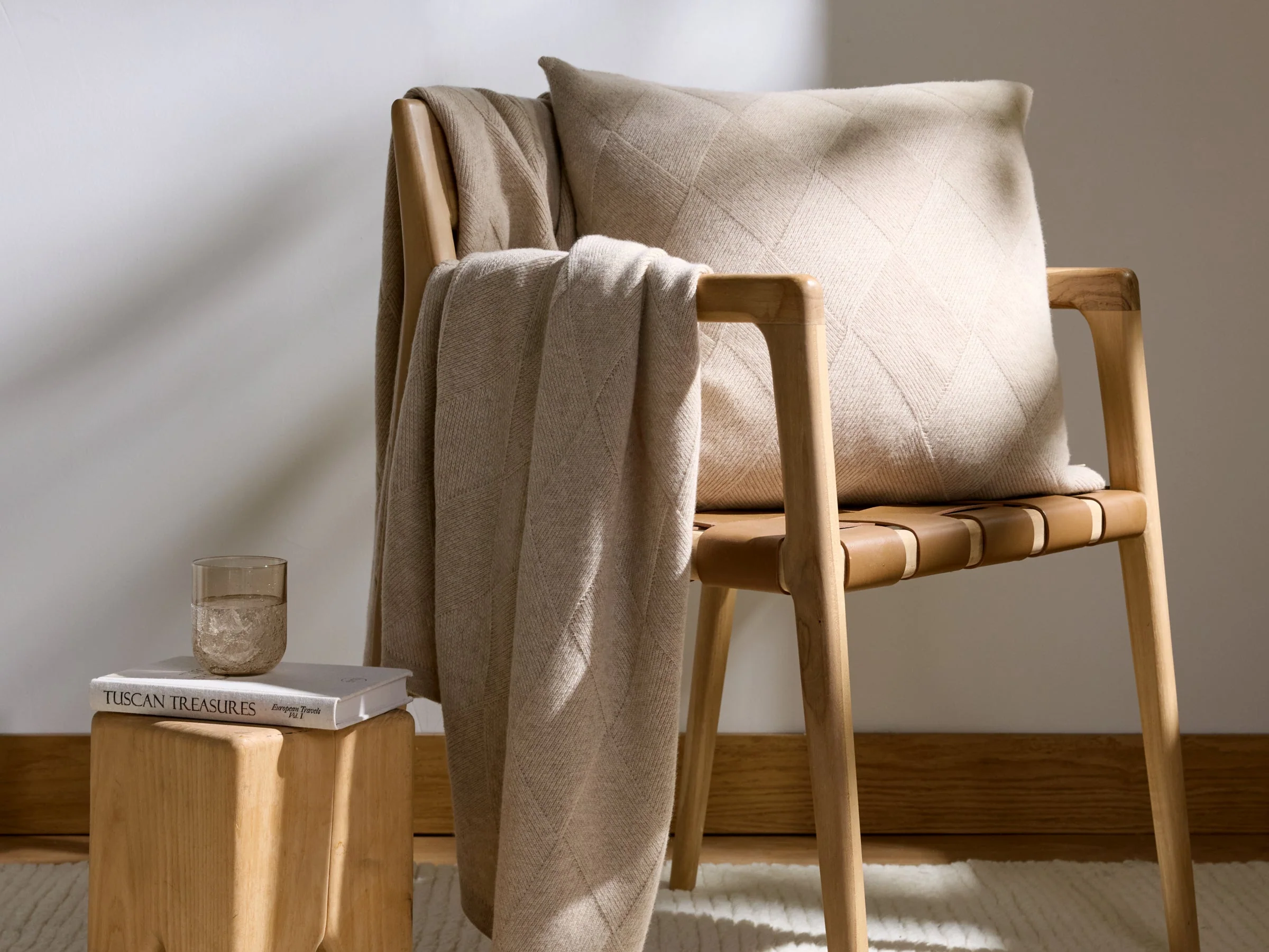 Basketweave Merino Pillow Cover - FINAL SALE (Natural) - Image 4
