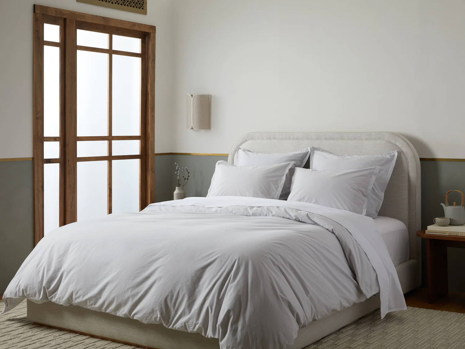 Brushed Cotton Duvet Cover - FINAL SALE (Mist) - Image 3