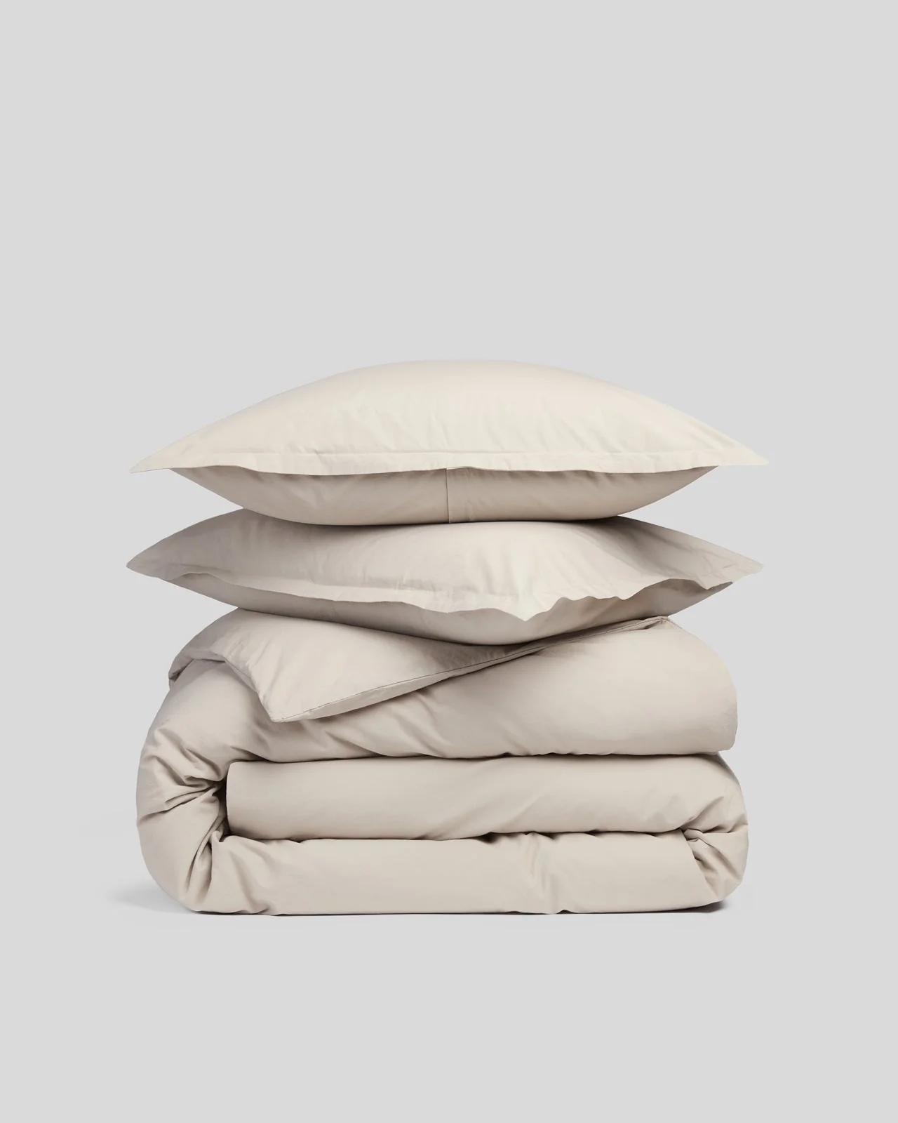 Brushed Cotton Duvet Cover Set - Bone TW/XL