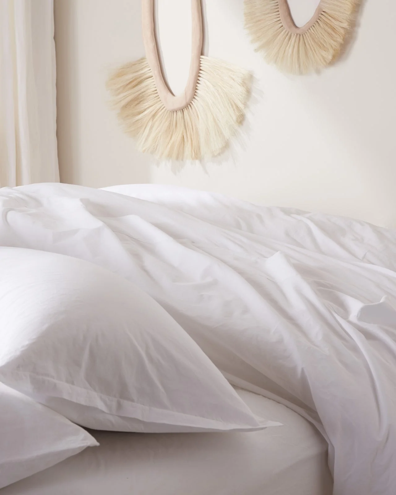 Brushed Cotton Duvet Cover Set - White TW/XL - Image 2