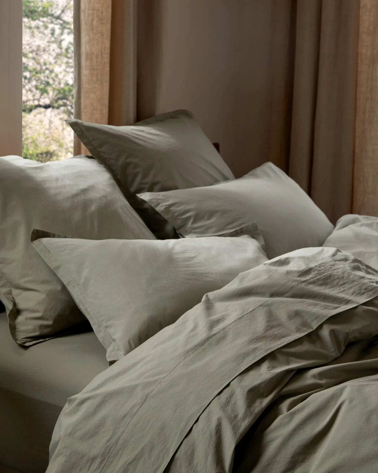Brushed Cotton Euro Sham (Moss) - Image 2