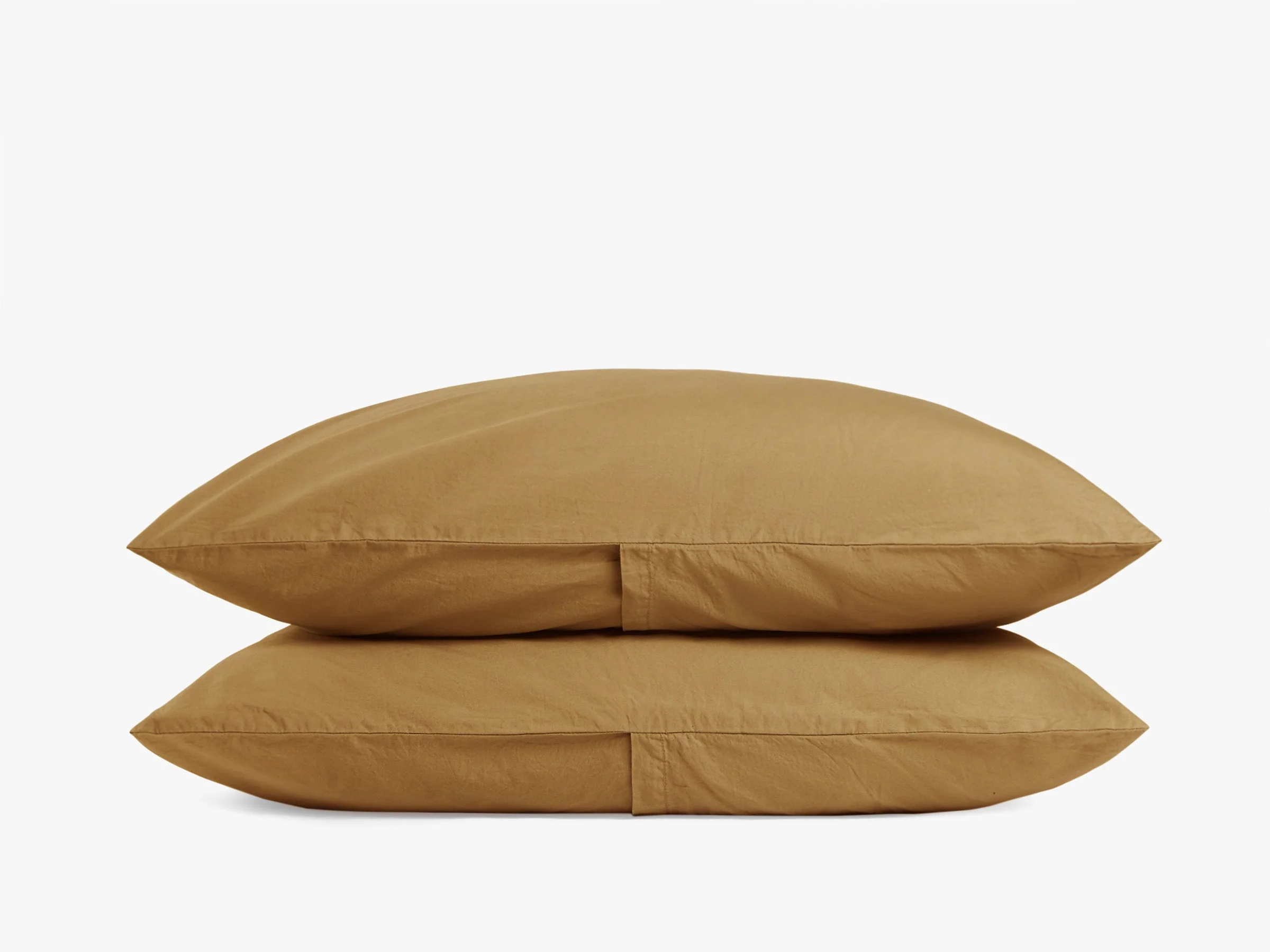 Brushed Cotton Pillowcase Set - FINAL SALE (Ochre) - Image 2