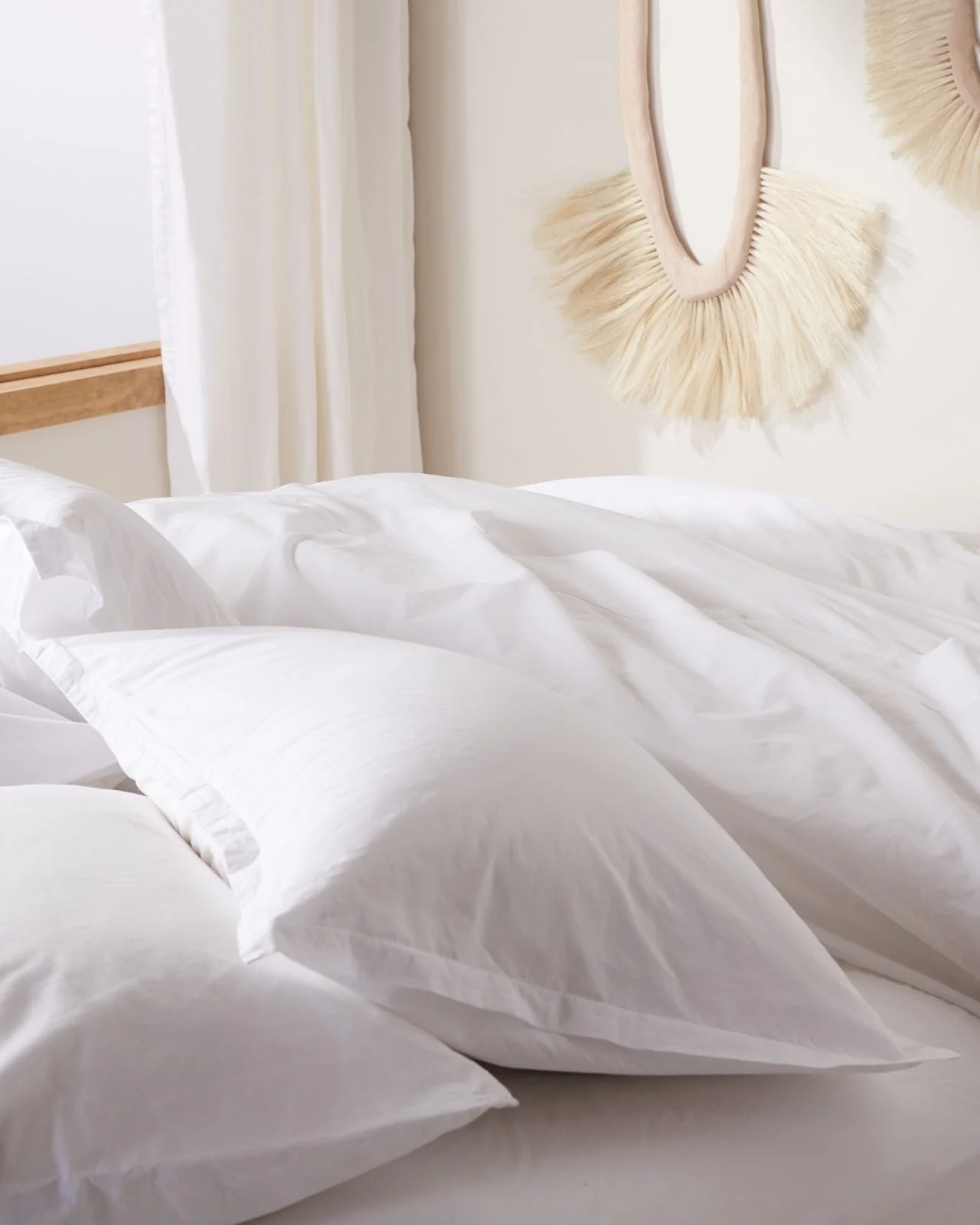Brushed Cotton Sham Set (White) - Image 4