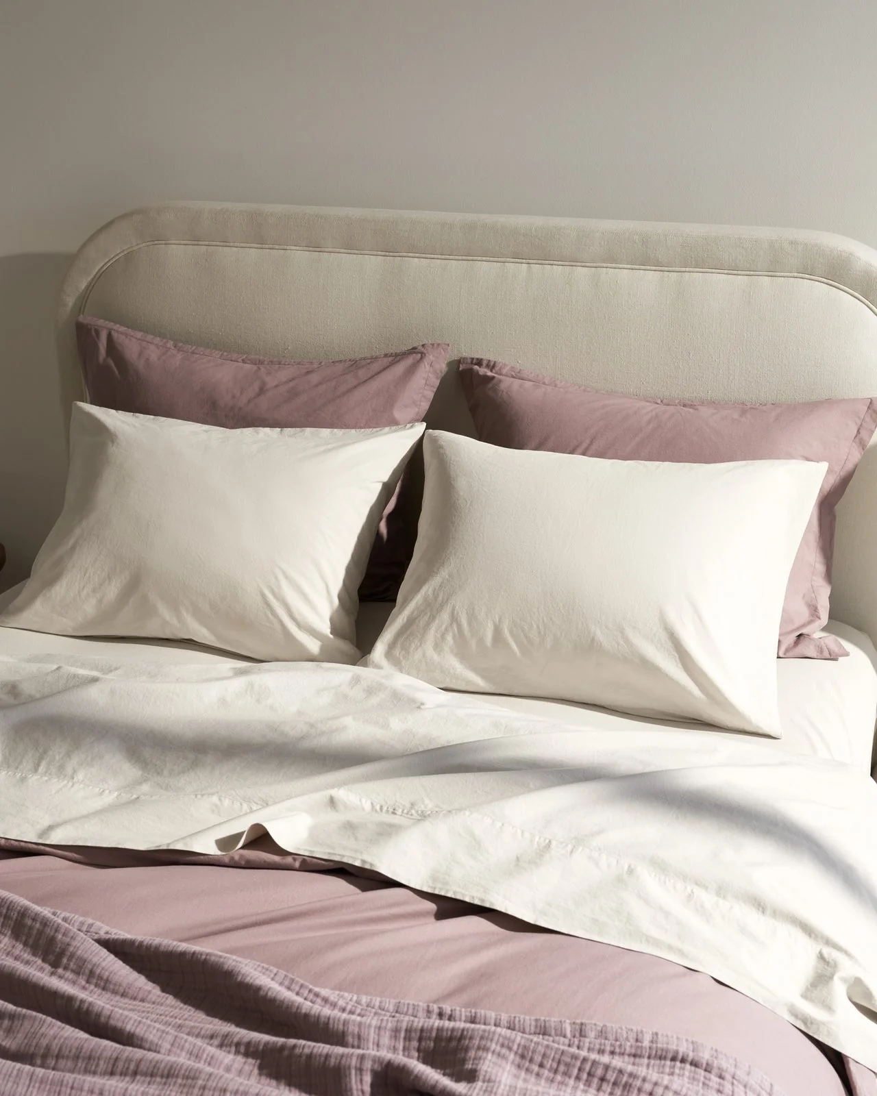 Brushed Cotton Sheet Set - Bone F/Q - Image 2