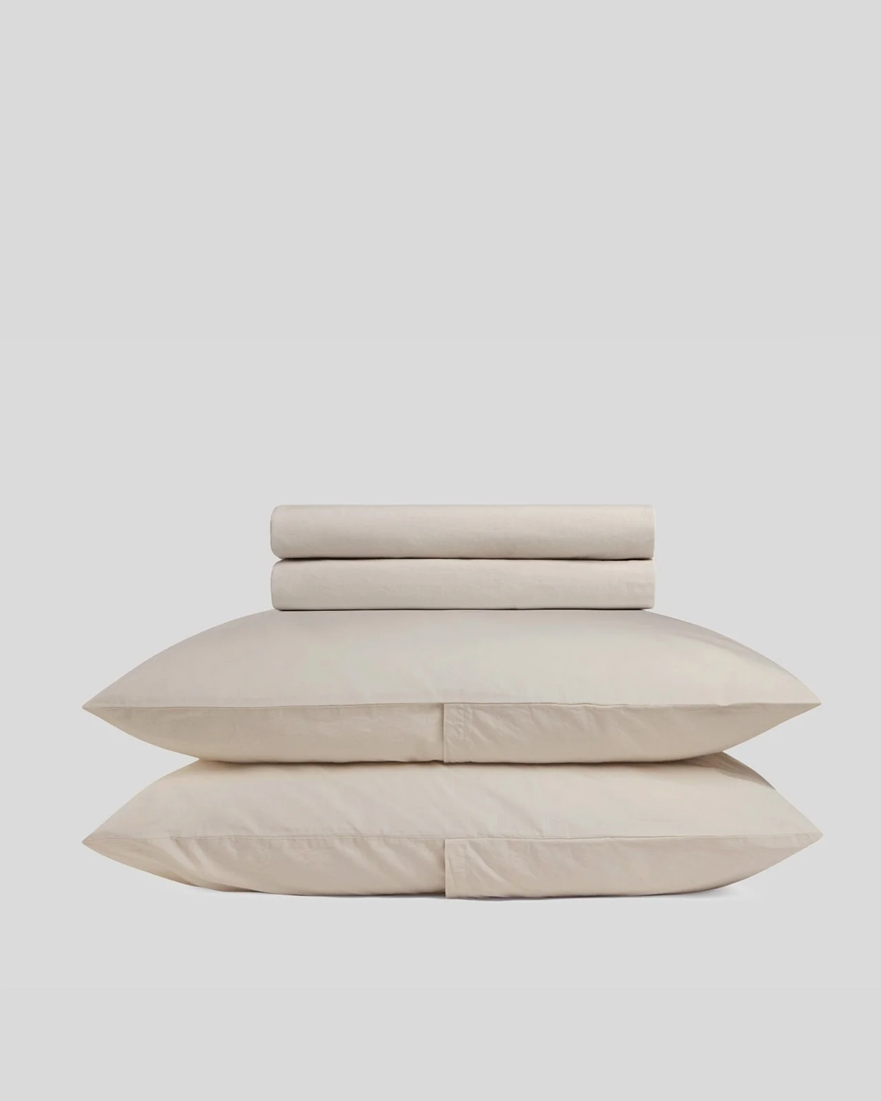 Brushed Cotton Sheet Set - Bone TW/XL