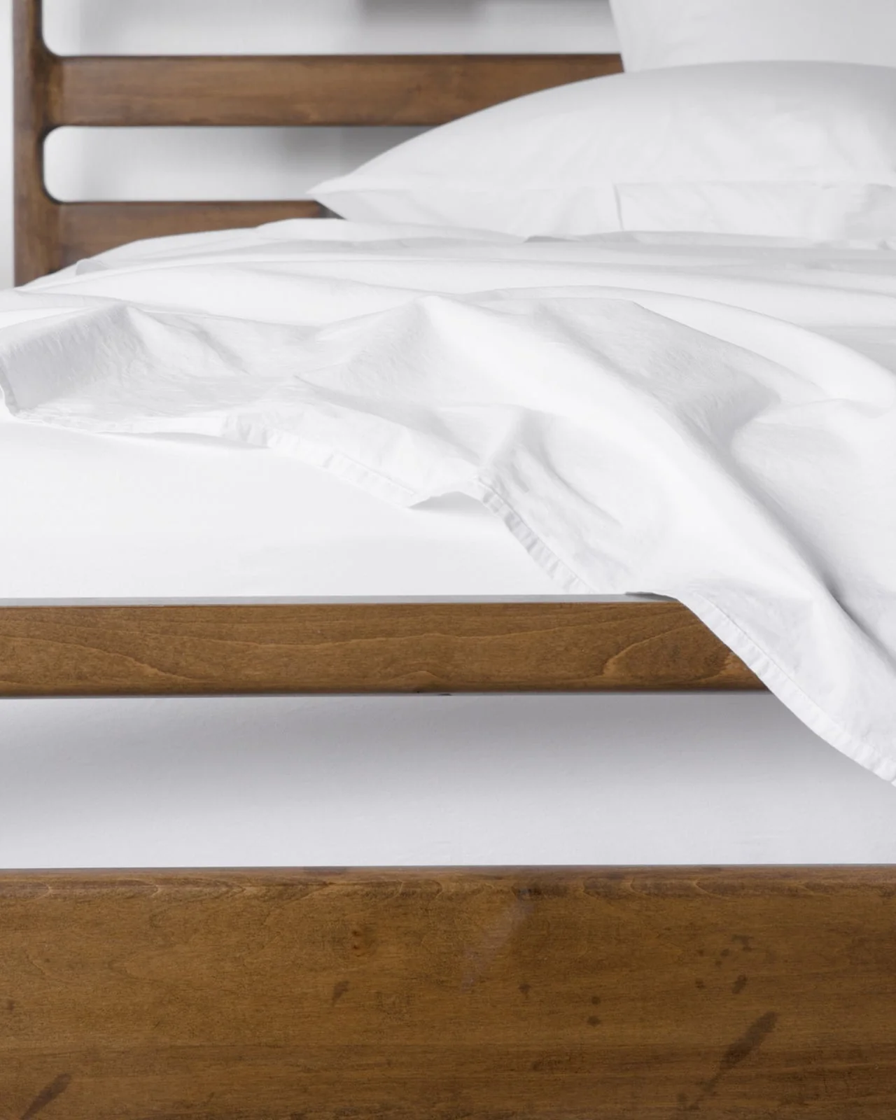 Brushed Cotton Sheet Set - White K/CK - Image 4
