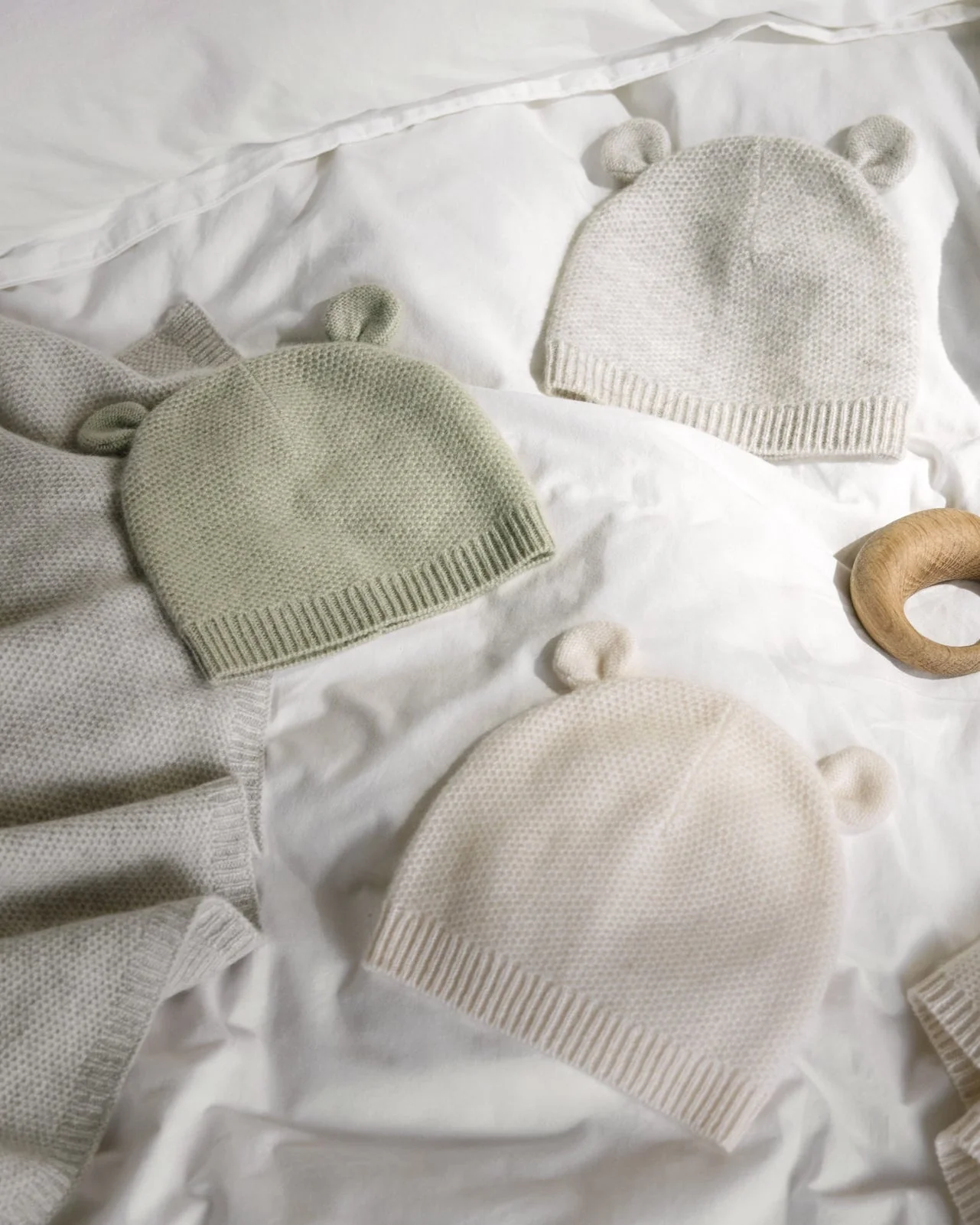 Cashmere Baby Hat (Sage) - Image 2