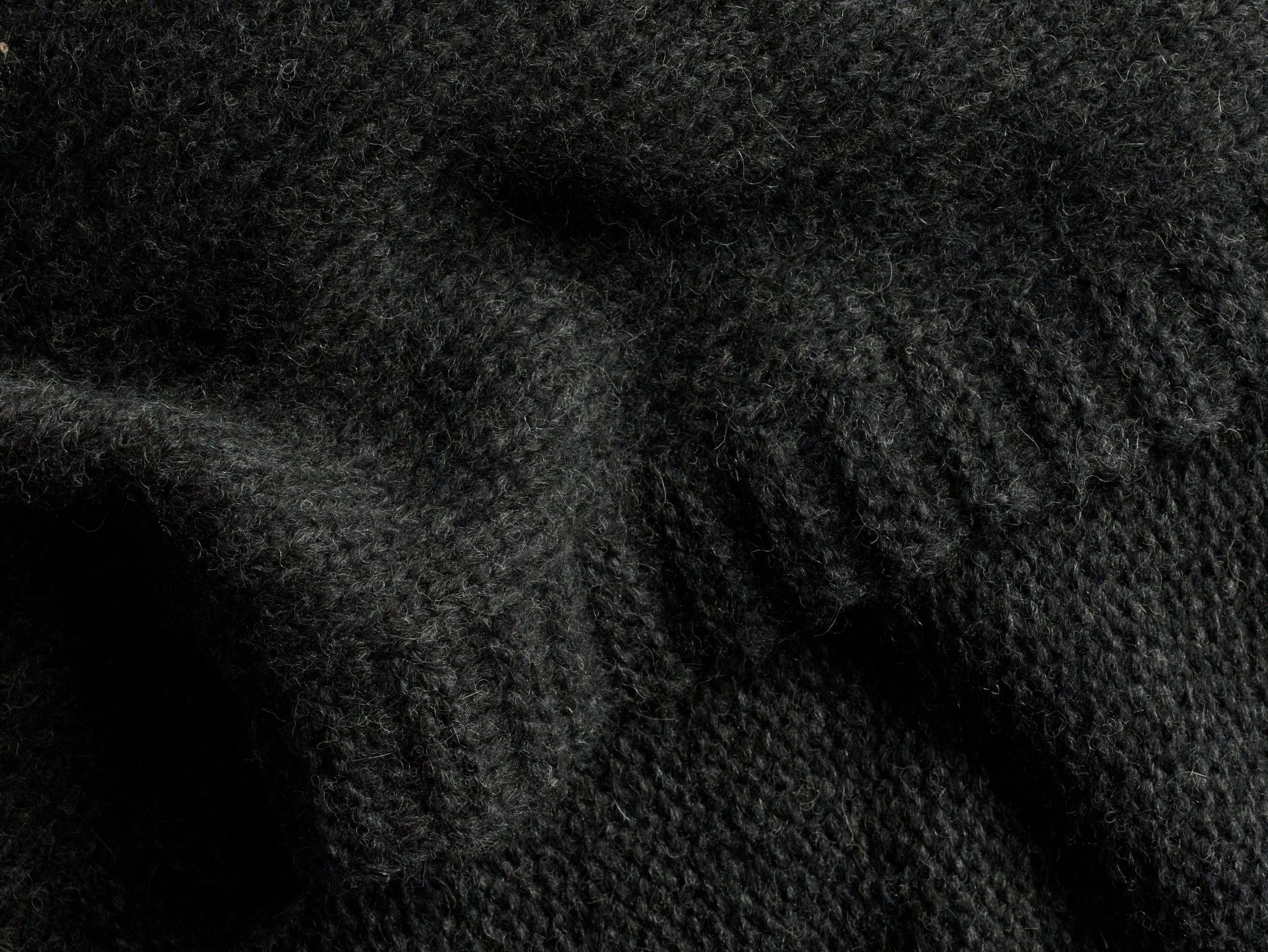 Classic Knit Alpaca Throw - FINAL SALE (Charcoal) - Image 3