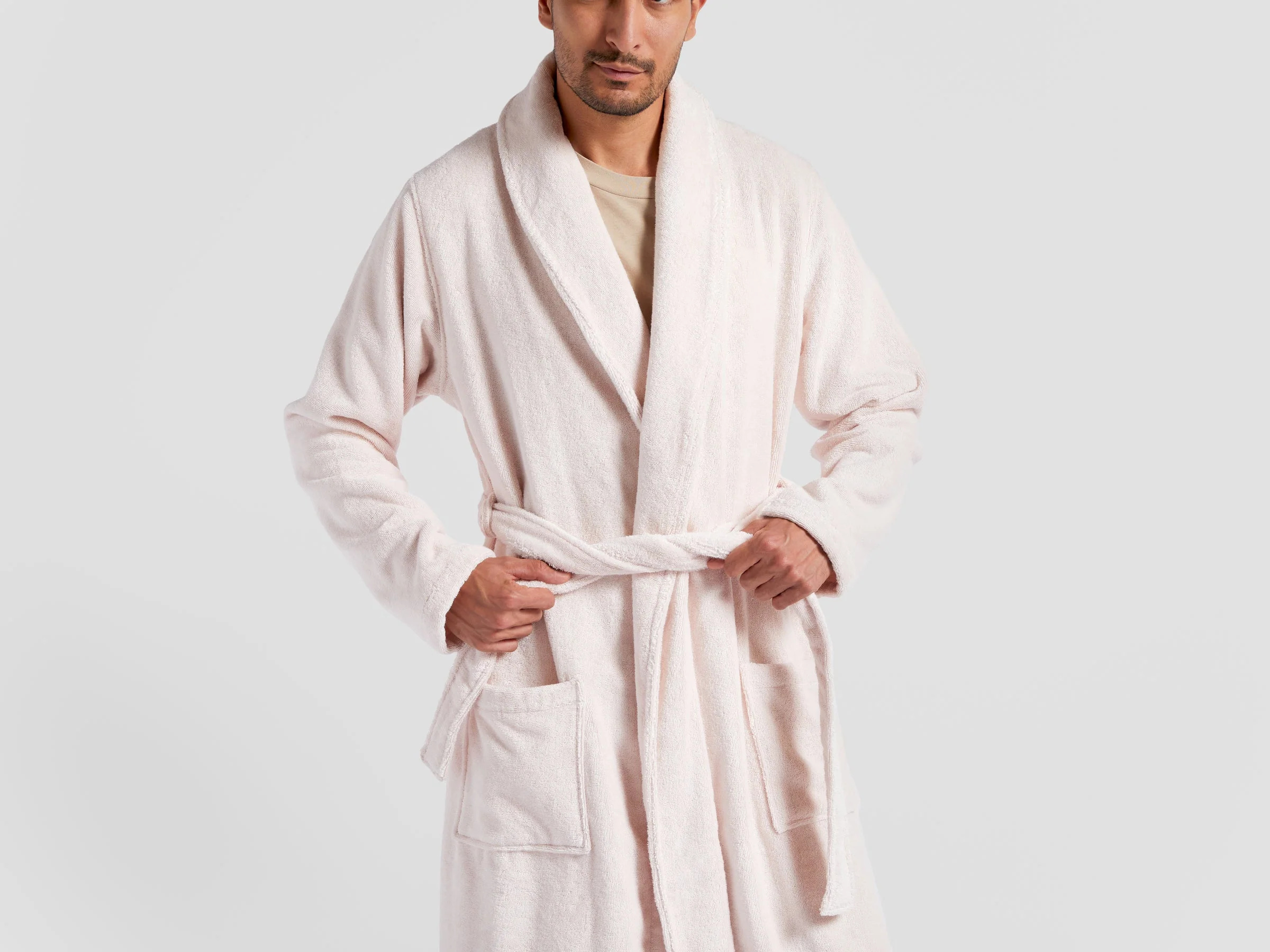 Classic Turkish Cotton Robe - FINAL SALE (Blush) - Image 5