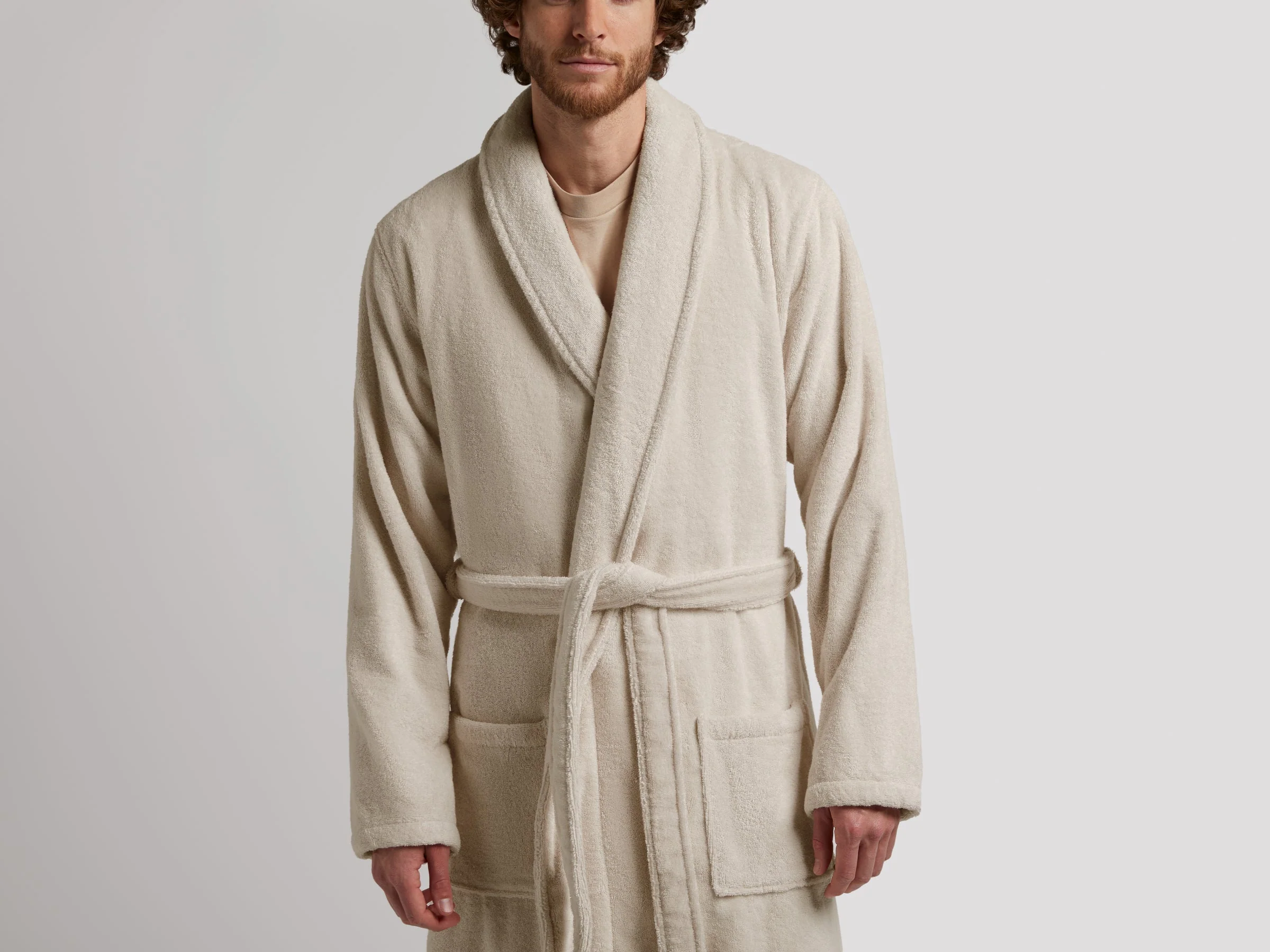 Classic Turkish Cotton Robe - FINAL SALE (Bone) - Image 5