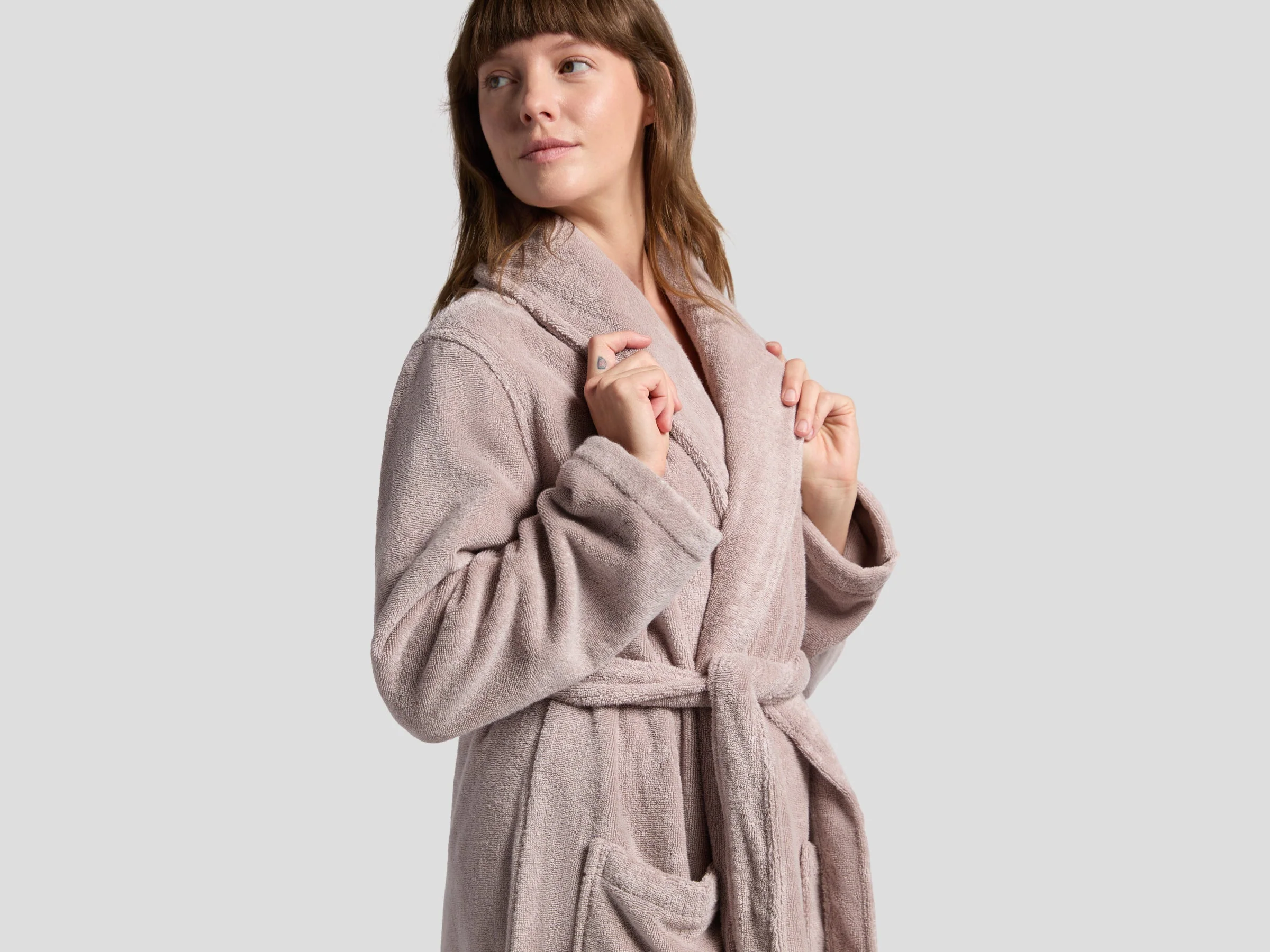 Classic Turkish Cotton Robe - FINAL SALE (Haze) - Image 5