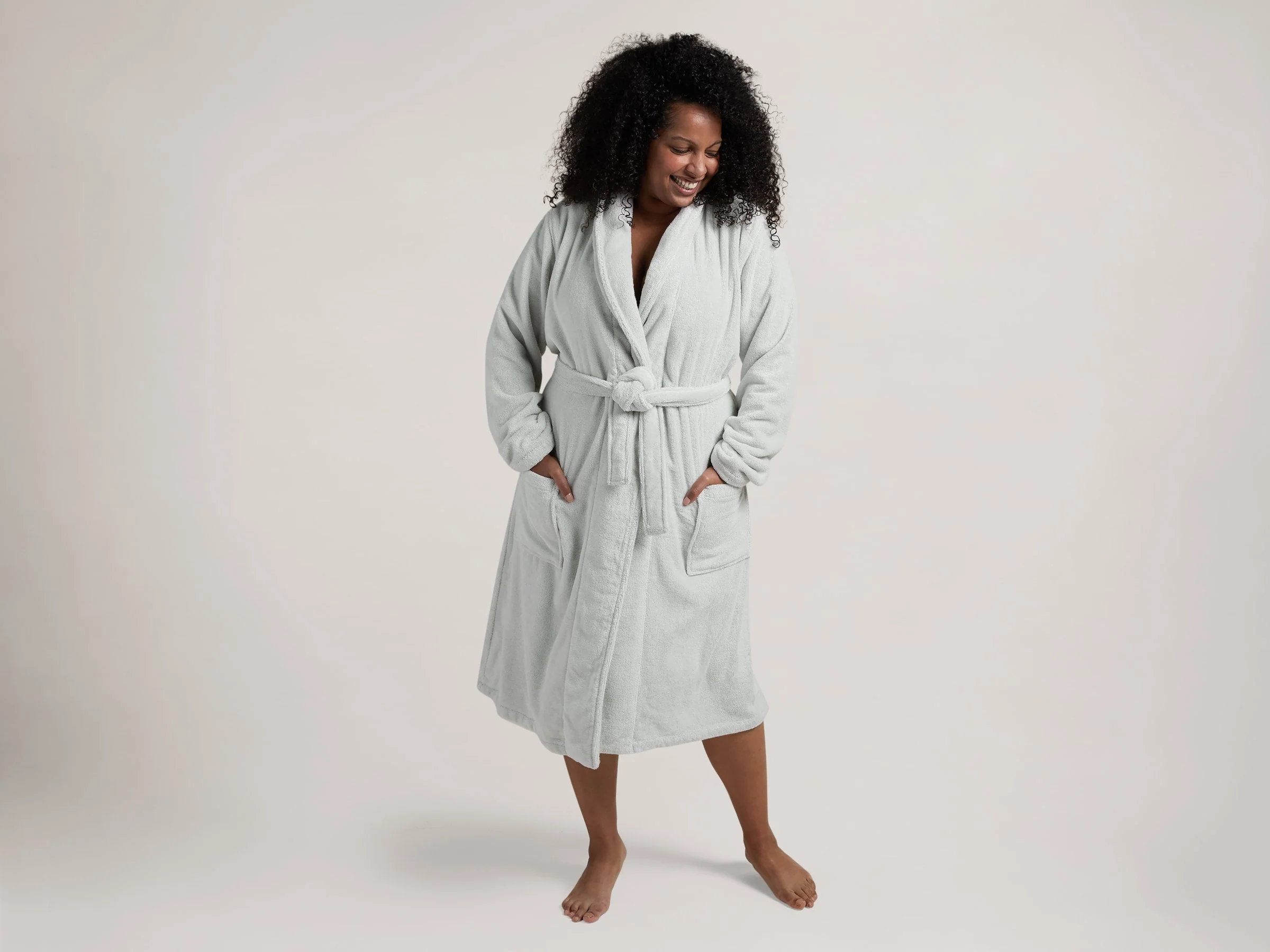 Classic Turkish Cotton Robe - FINAL SALE (Mineral) - Image 3