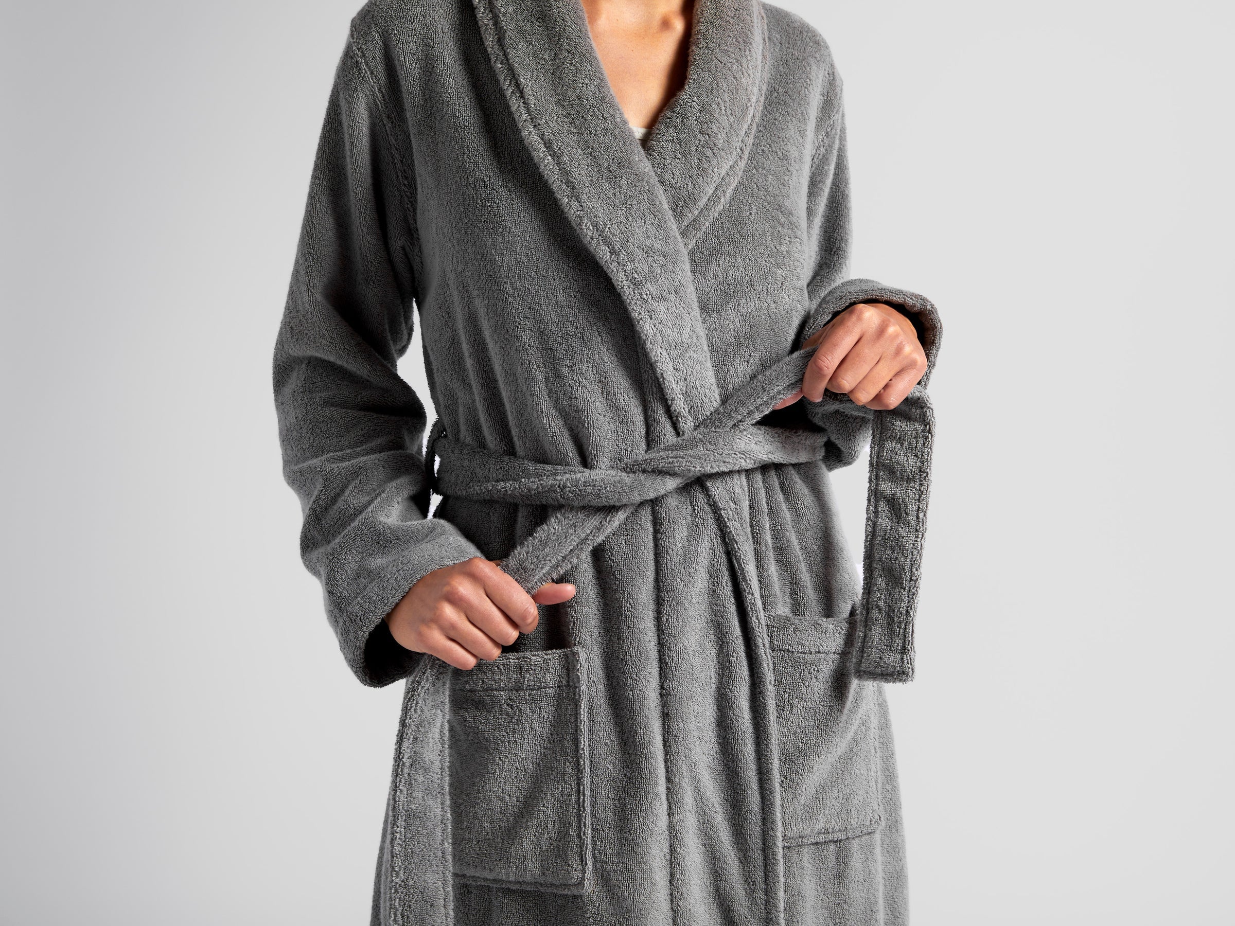 Classic Turkish Cotton Robe - FINAL SALE (Stone) - Image 3