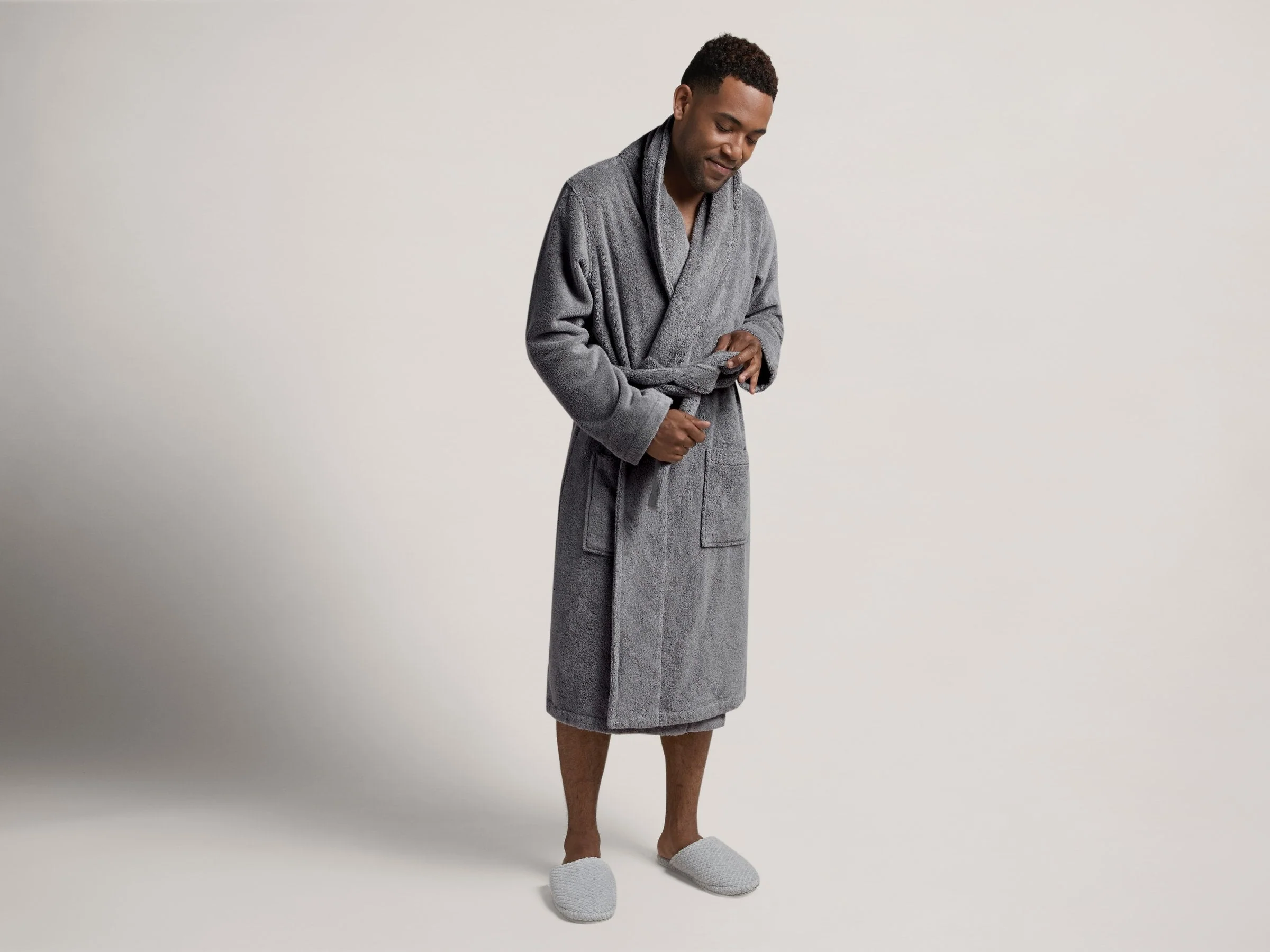 Classic Turkish Cotton Robe - FINAL SALE (Stone) - Image 5
