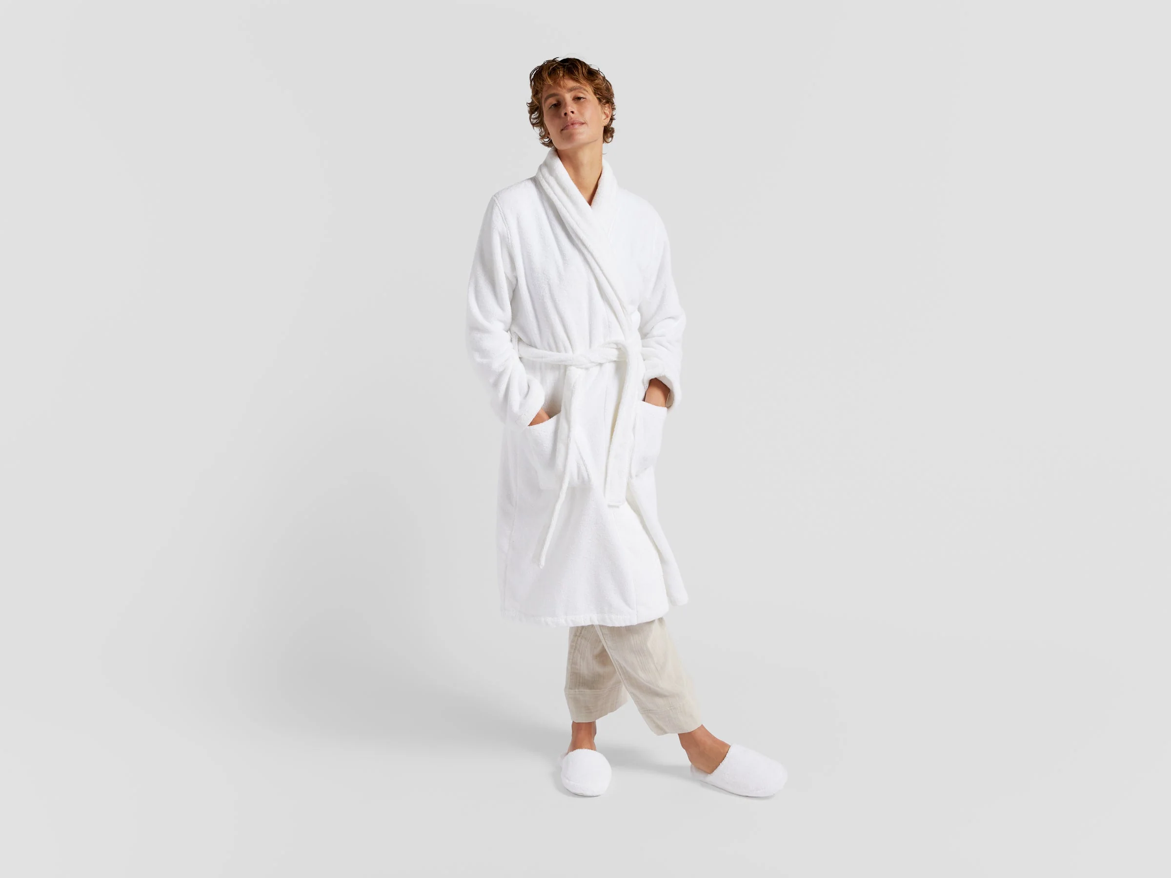 Classic Turkish Cotton Robe - FINAL SALE (White) - Image 6