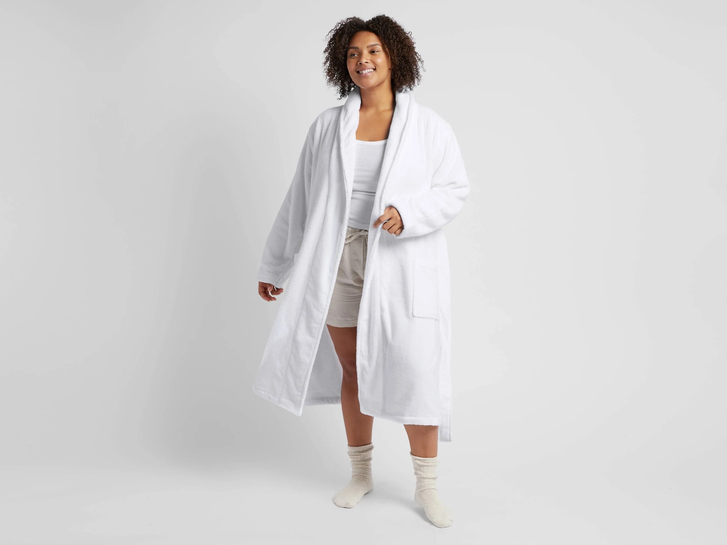 Classic Turkish Cotton Robe - FINAL SALE (White) - Image 7