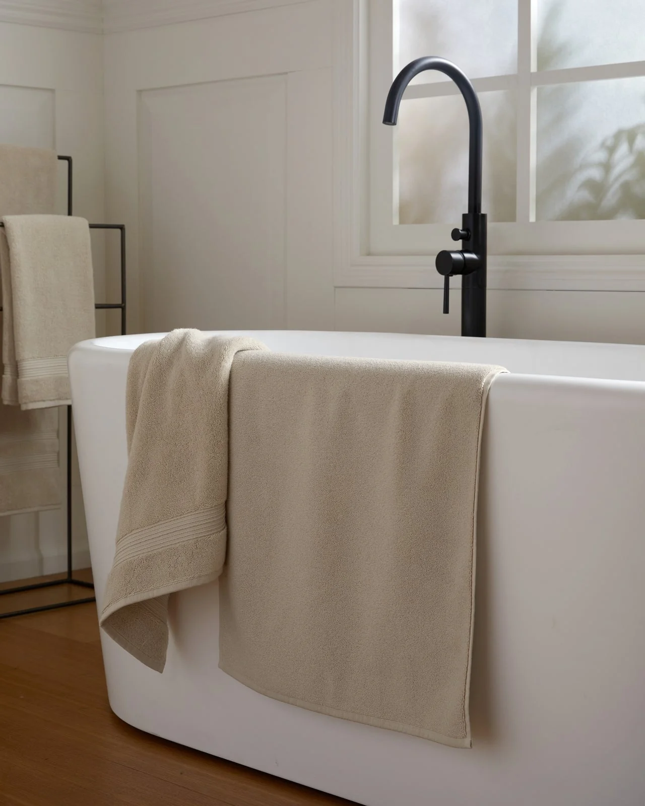 Classic Turkish Cotton Tub Mat (Bone) - Image 2