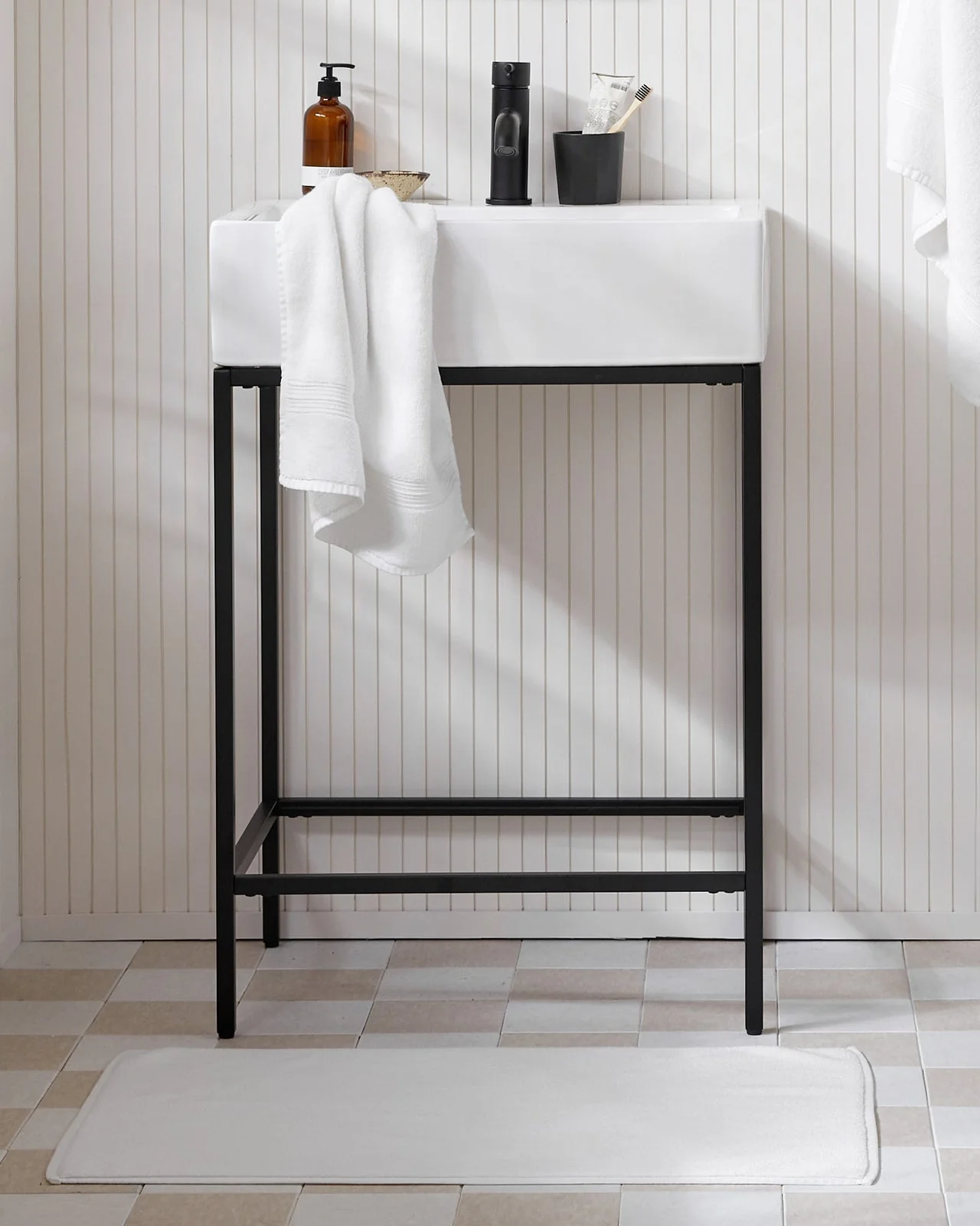 Classic Turkish Cotton Tub Mat (White) - Image 2