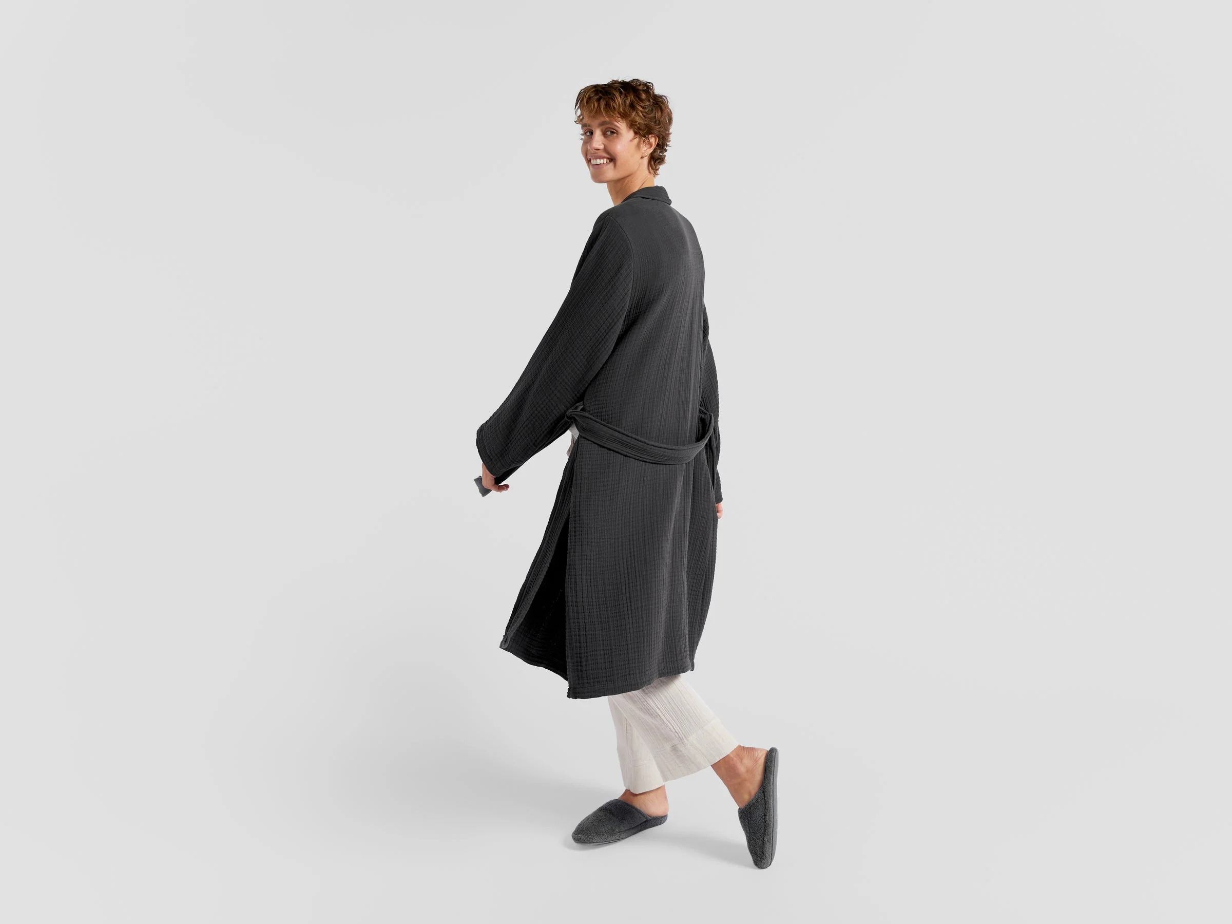 Cloud Cotton Robe - FINAL SALE (Coal) - Image 5