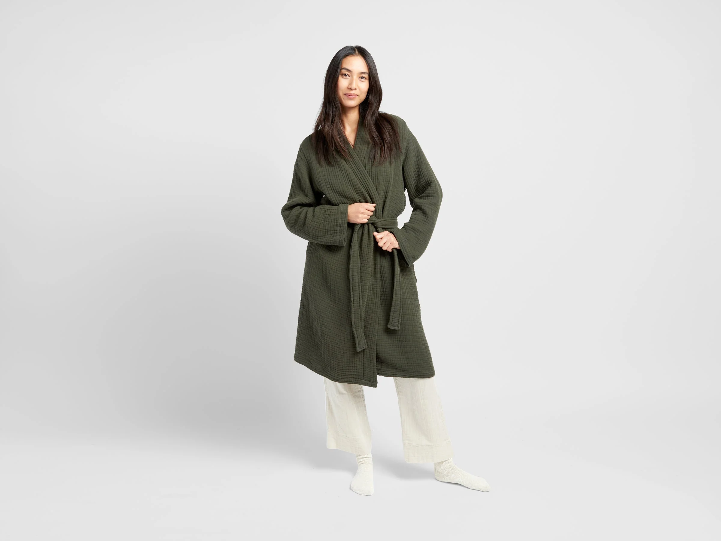 Cloud Cotton Robe (Evergreen) - Image 4