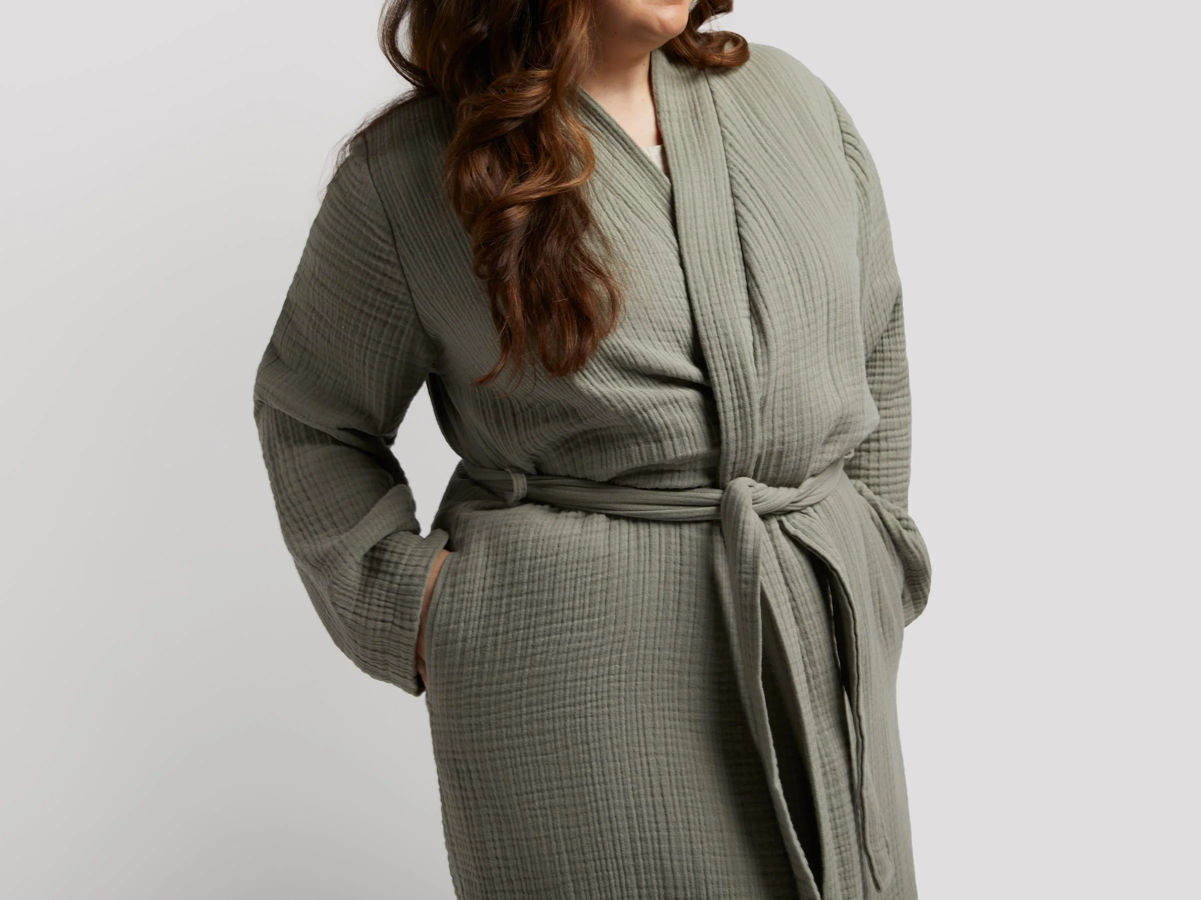 Cloud Cotton Robe (Moss) - Image 6