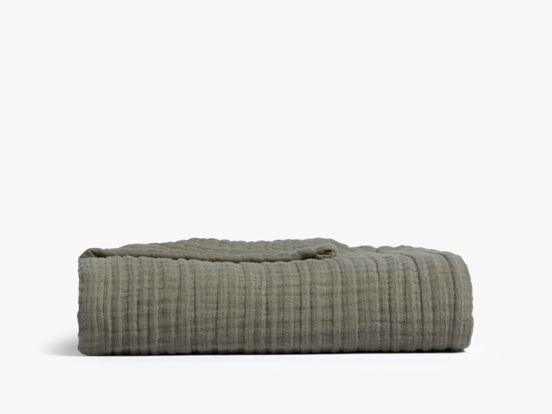 Cloud Linen Gauze Bed Blanket - FINAL SALE (Moss)