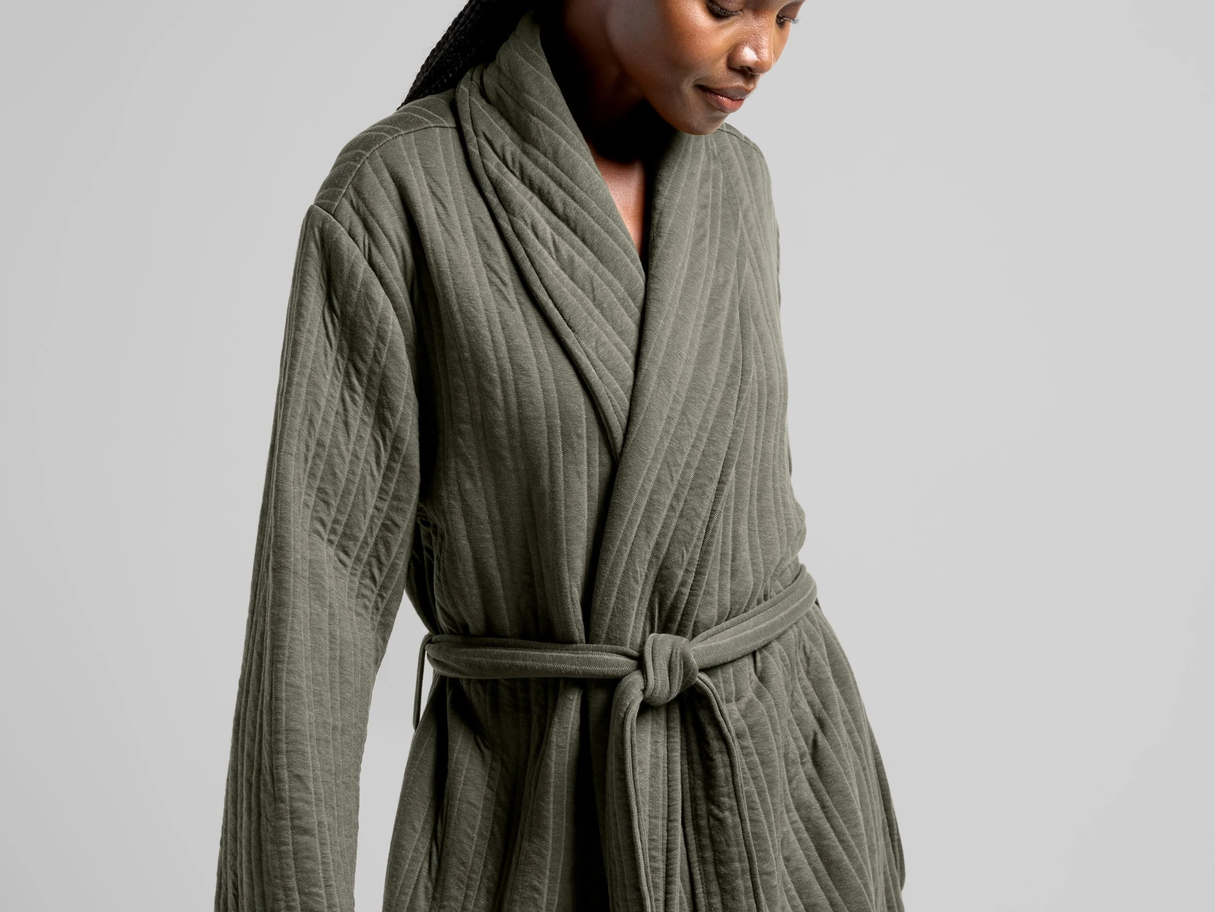 Cozy Knit Robe (Moss) - Image 6