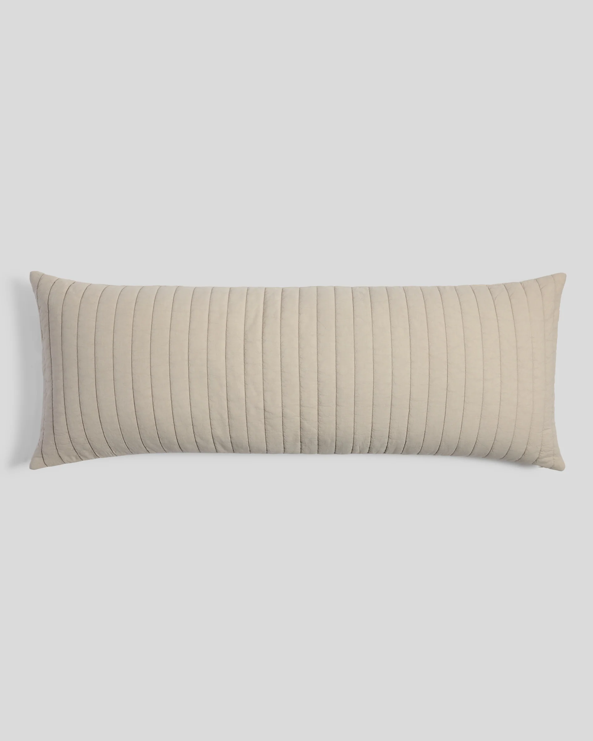 Garment Dyed Channel Body Pillow Cover - FINAL SALE (Bone)