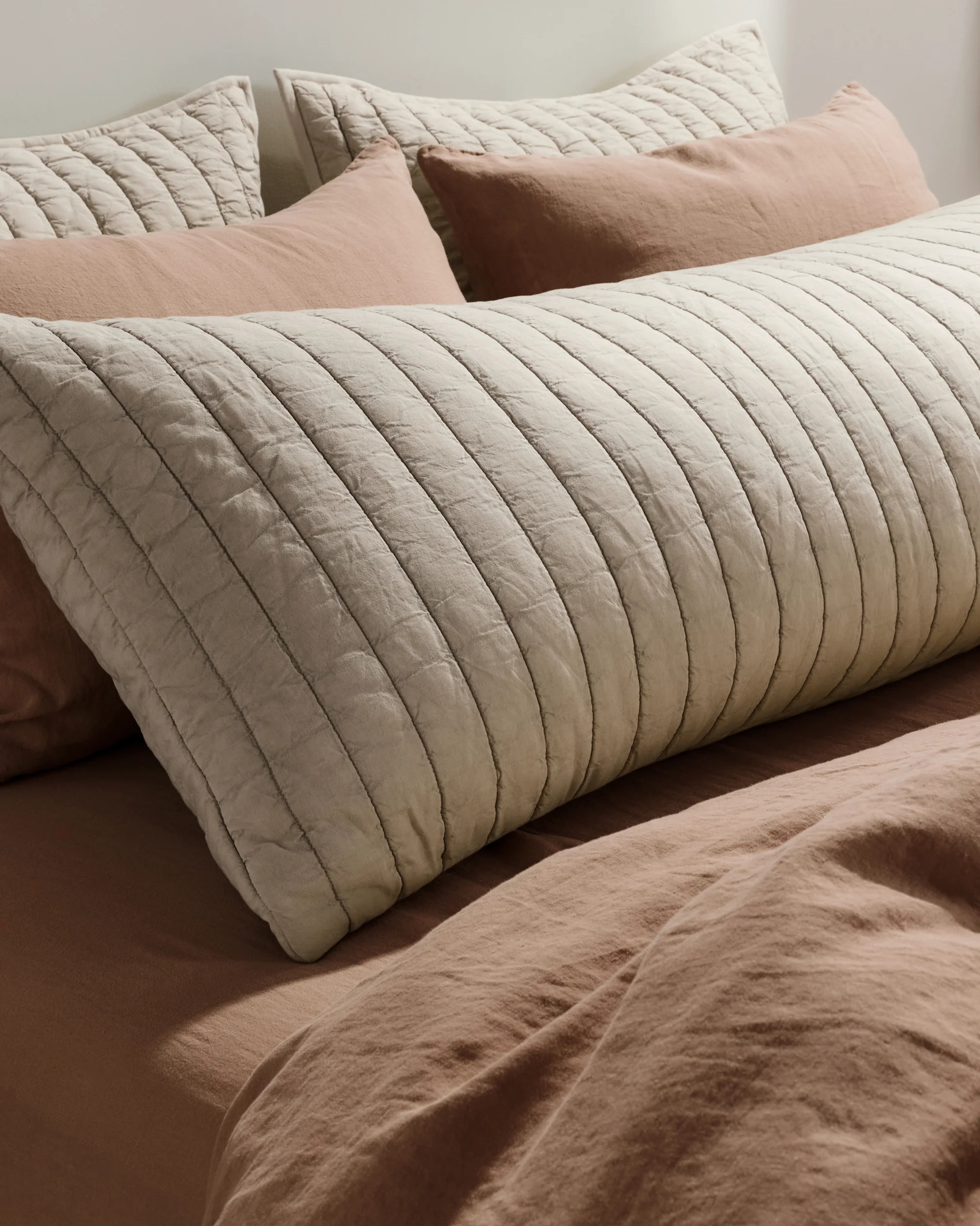 Garment Dyed Channel Body Pillow Cover - FINAL SALE (Bone) - Image 4