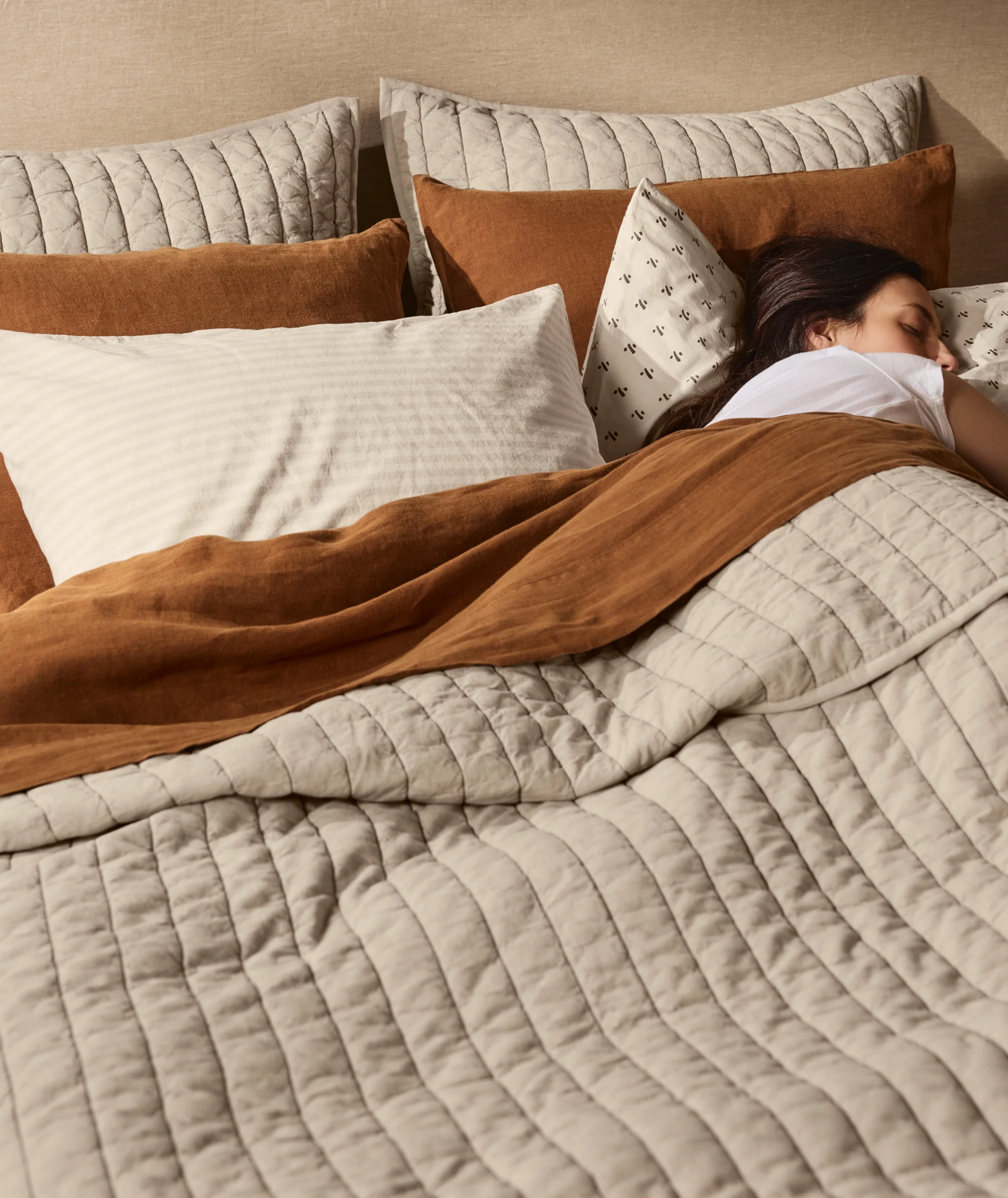 Garment Dyed Channel Quilt - FINAL SALE (Bone) - Image 4