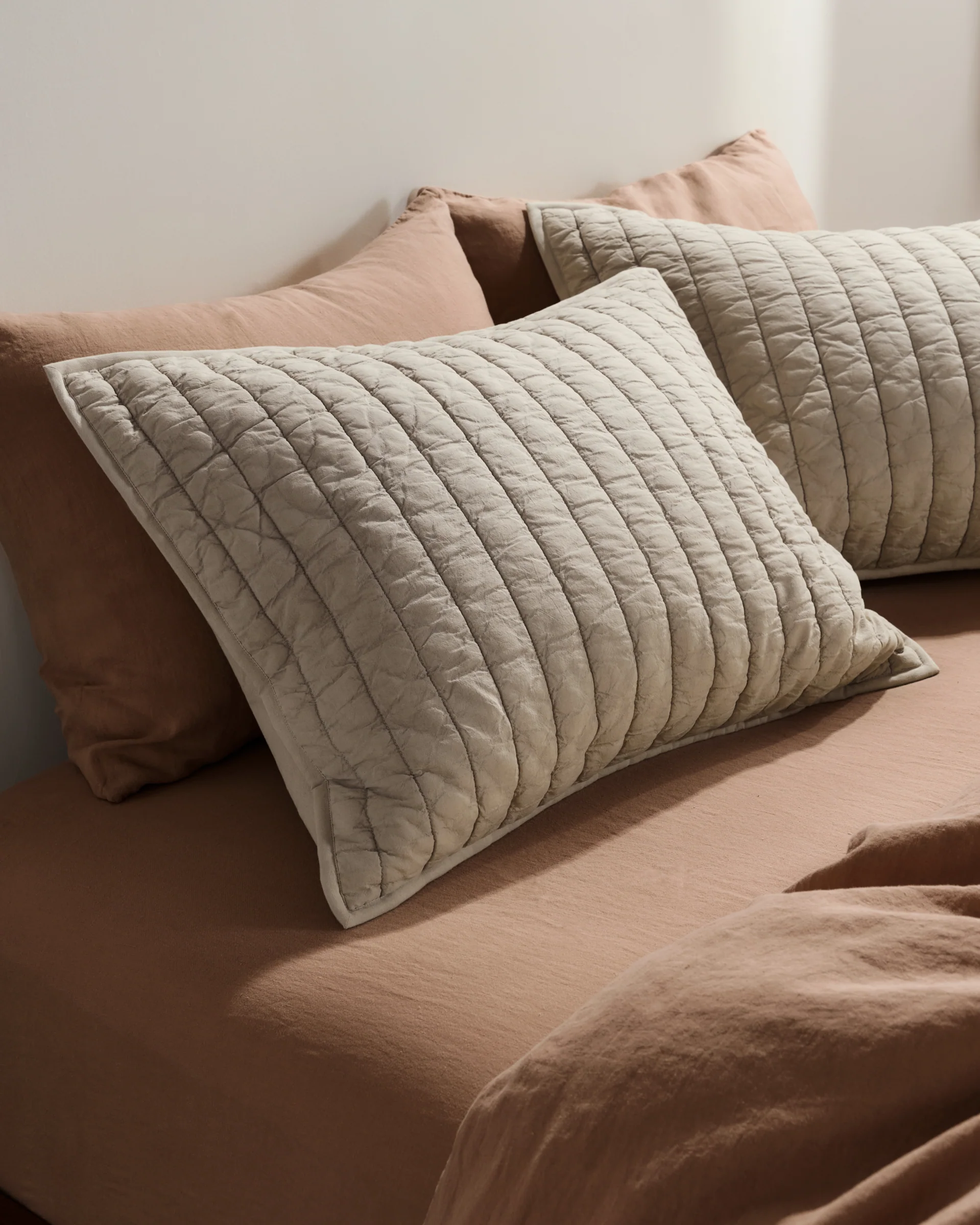 Garment Dyed Channel Sham Set - FINAL SALE (Bone) - Image 2