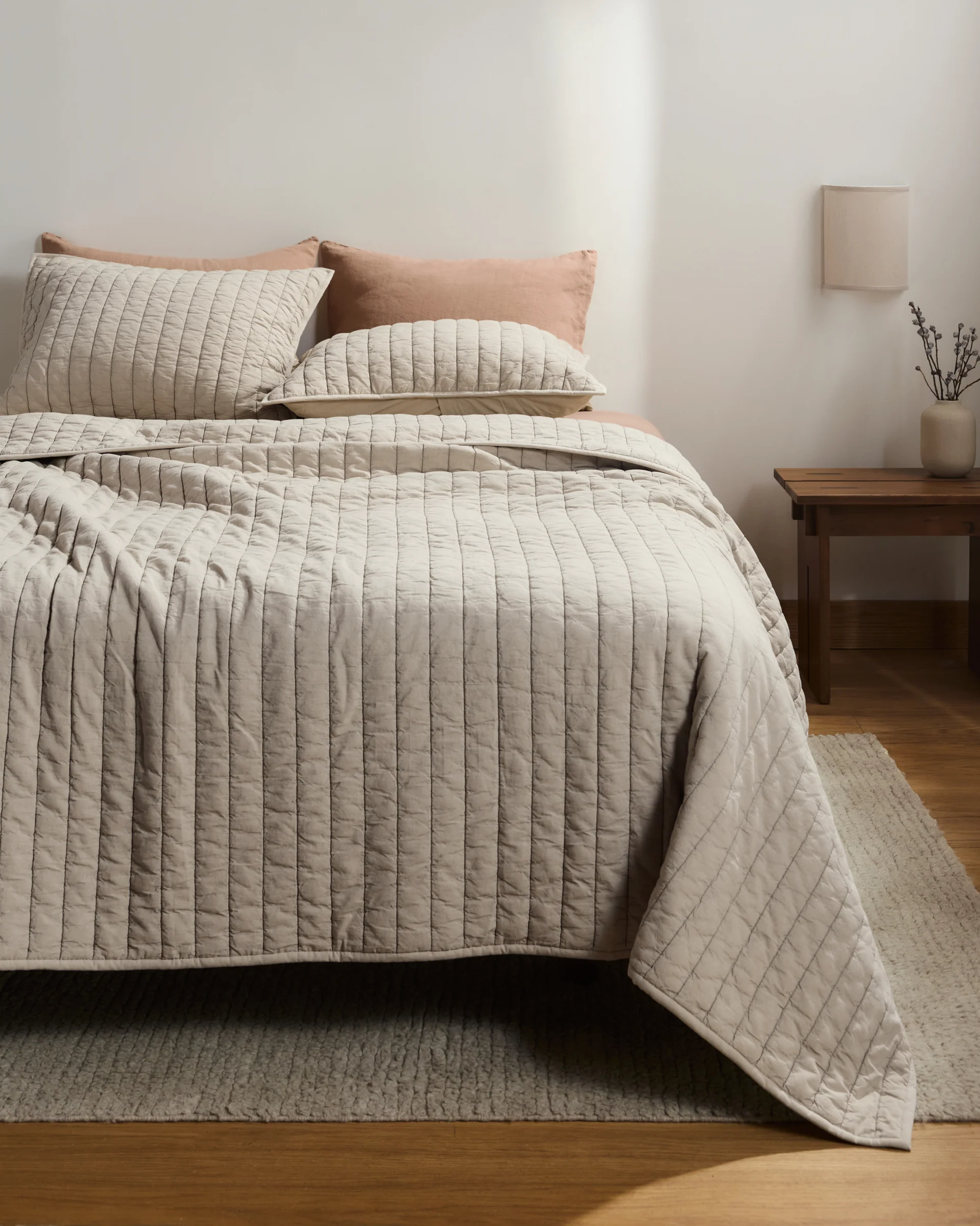 Garment Dyed Channel Sham Set - FINAL SALE (Bone) - Image 4
