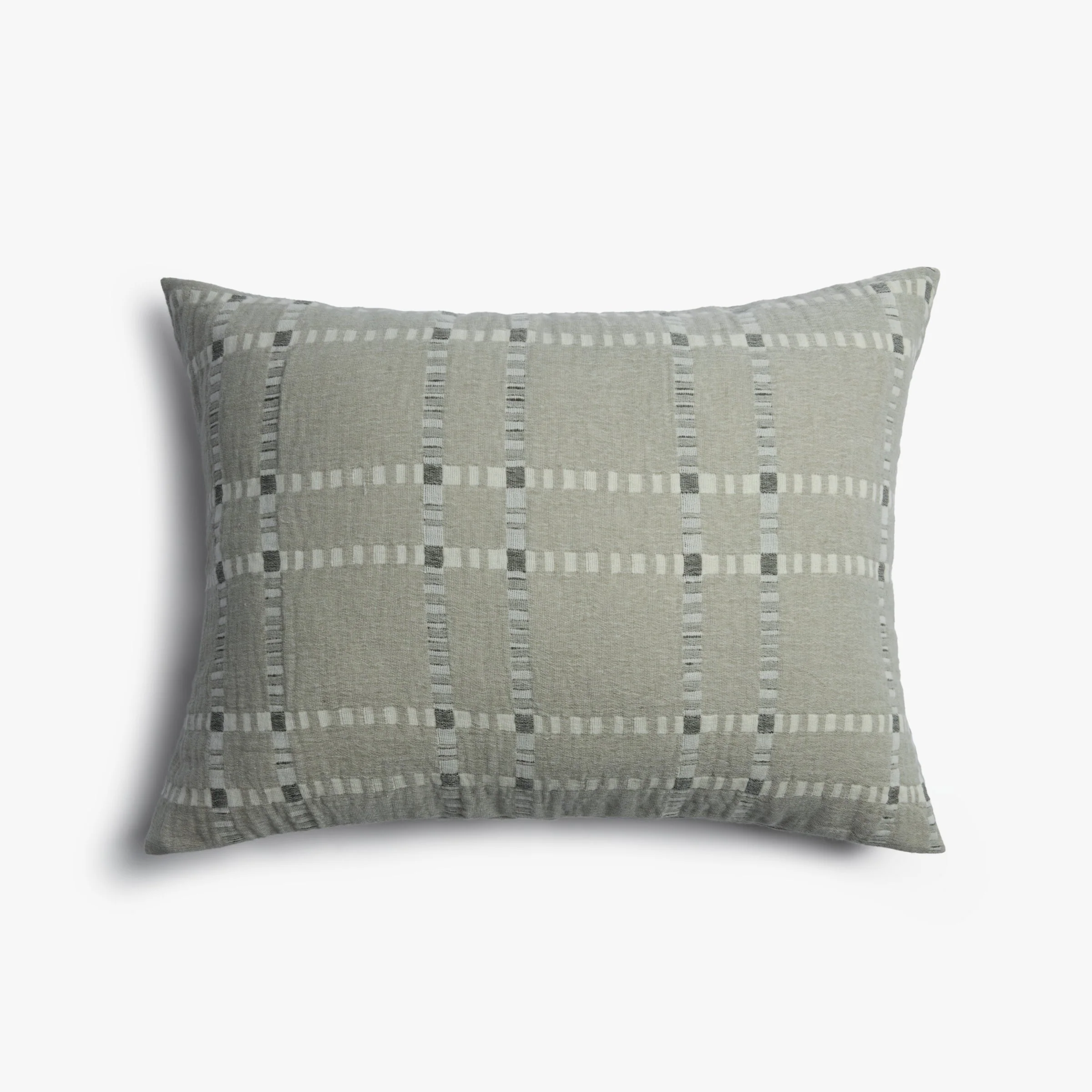 Grid Cotton Wool Sham Set - FINAL SALE (Moss) - Image 3