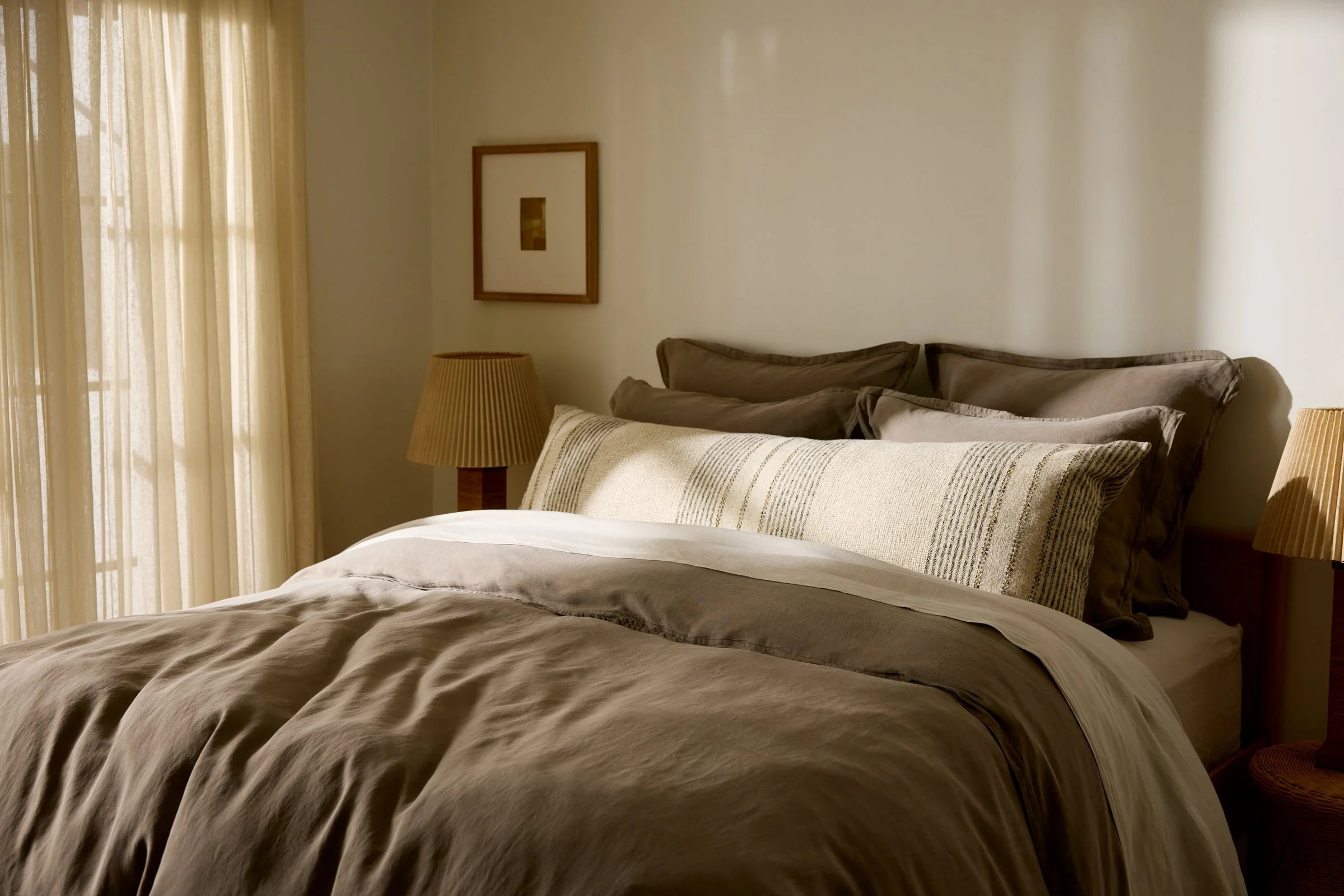 Linen Tencel Duvet Cover (Warm Grey) - Image 5