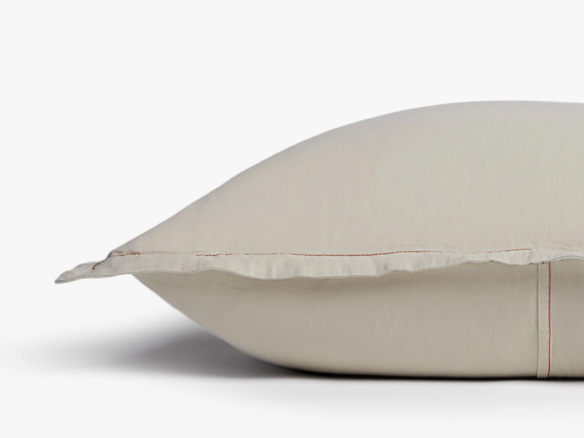Linen Tencel Euro Sham - FINAL SALE (Bone with Canyon) - Image 3