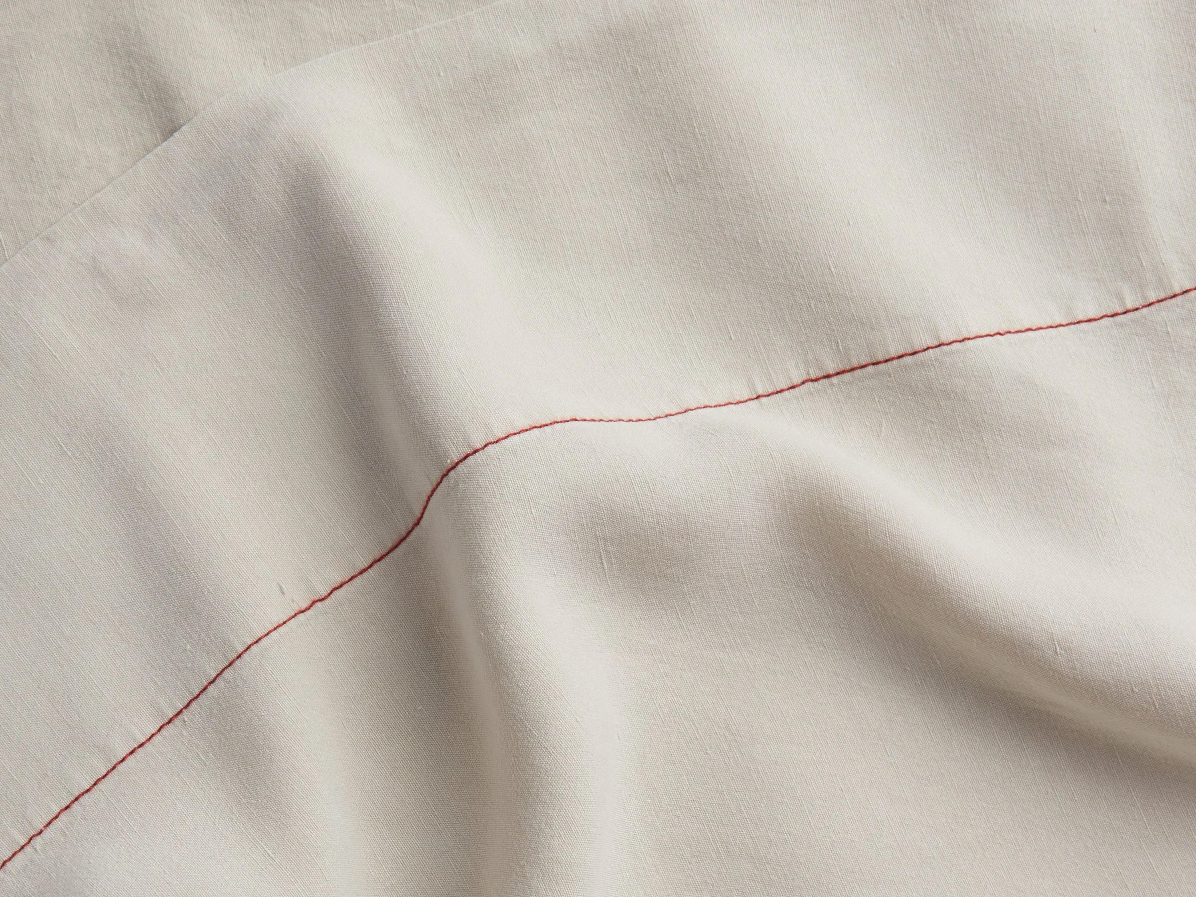 Linen Tencel Sham Set - FINAL SALE (Bone with Canyon) - Image 3