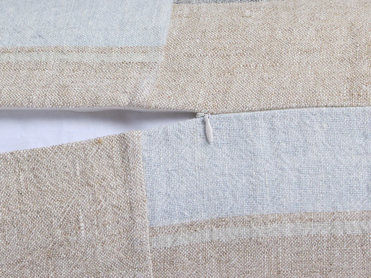 Heritage Linen Body Pillow Cover - FINAL SALE (Natural Stripe Cool) - Image 3