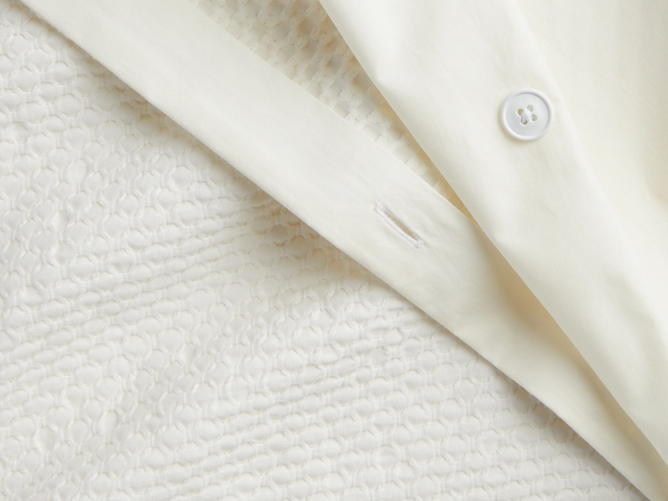 Lattice Cotton Duvet Cover (Cream) - Image 3