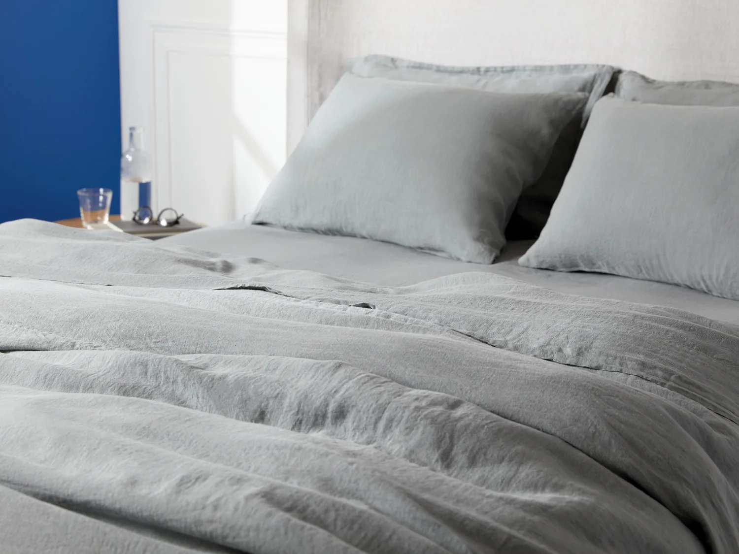 Linen Bed Set - FINAL SALE (Slate Blue) - Image 3