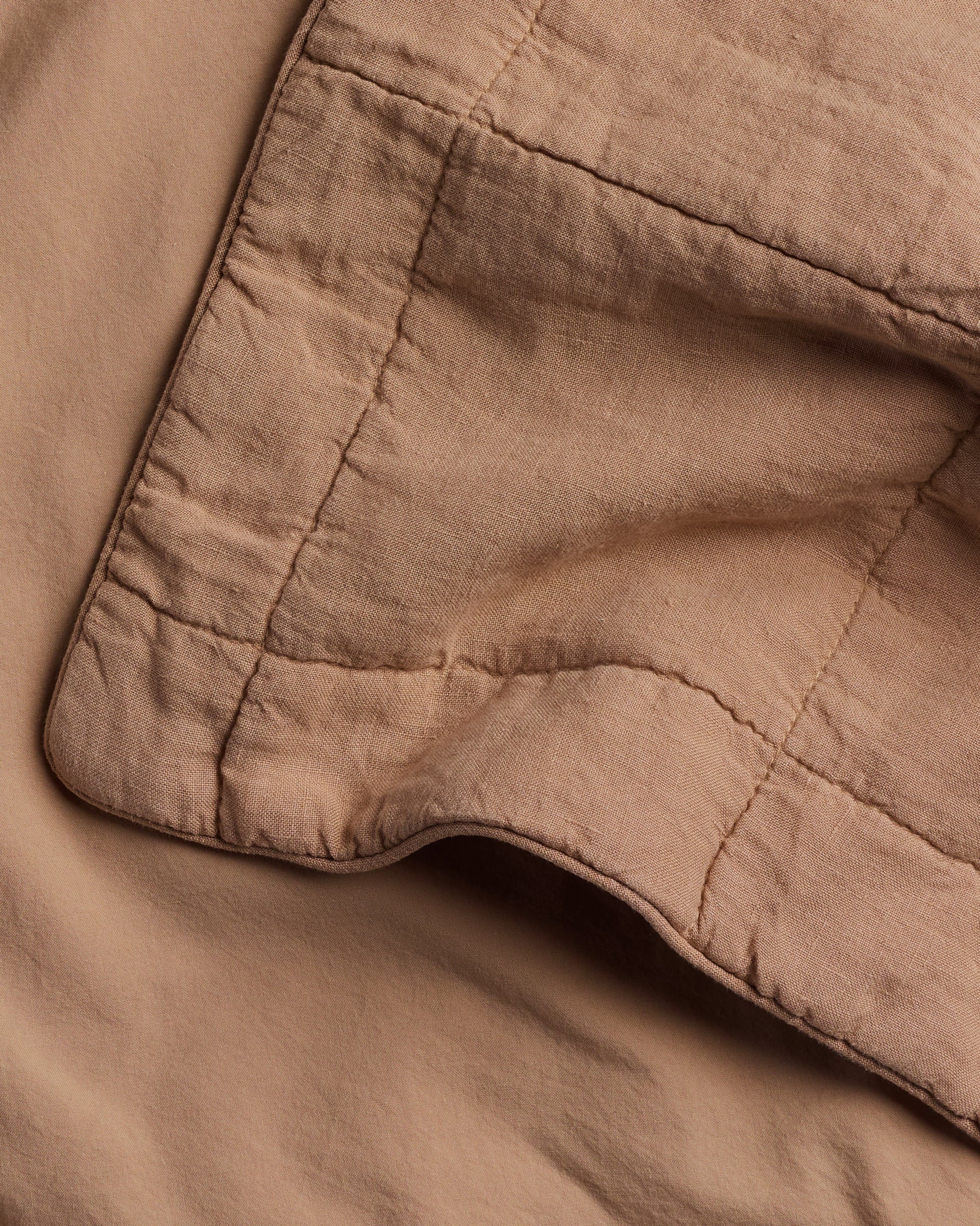 Linen Box Quilted Euro Sham (Adobe) - Image 3