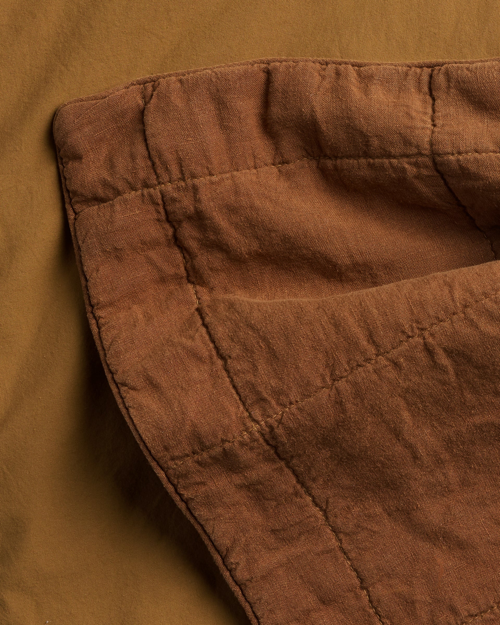 Linen Box Quilted Euro Sham (Tobacco) - Image 3