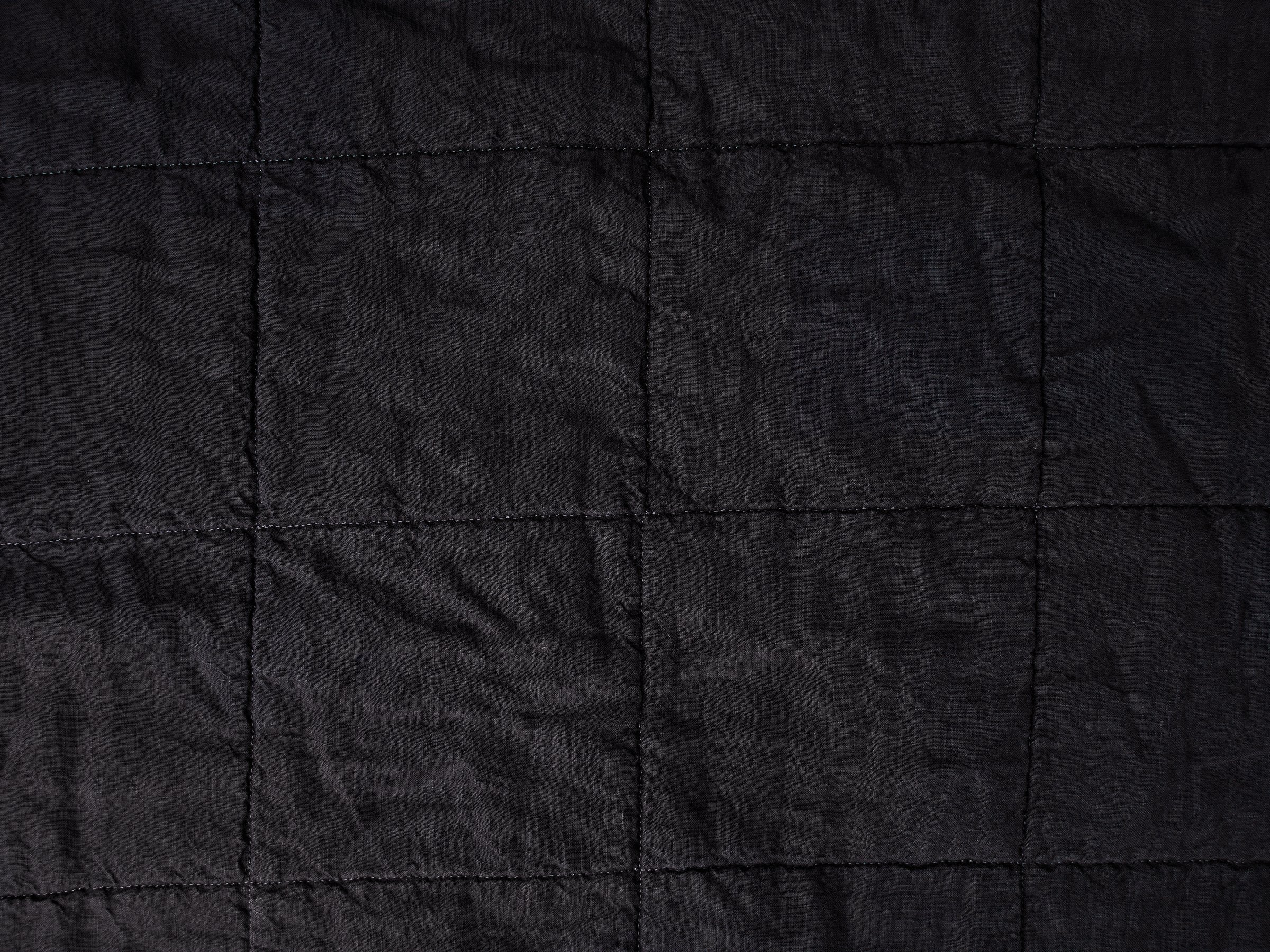 Linen Box Quilted Sham Set (Coal) - Image 3